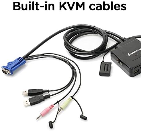 2-Port USB Cable KVM Switch with Audio and Mic