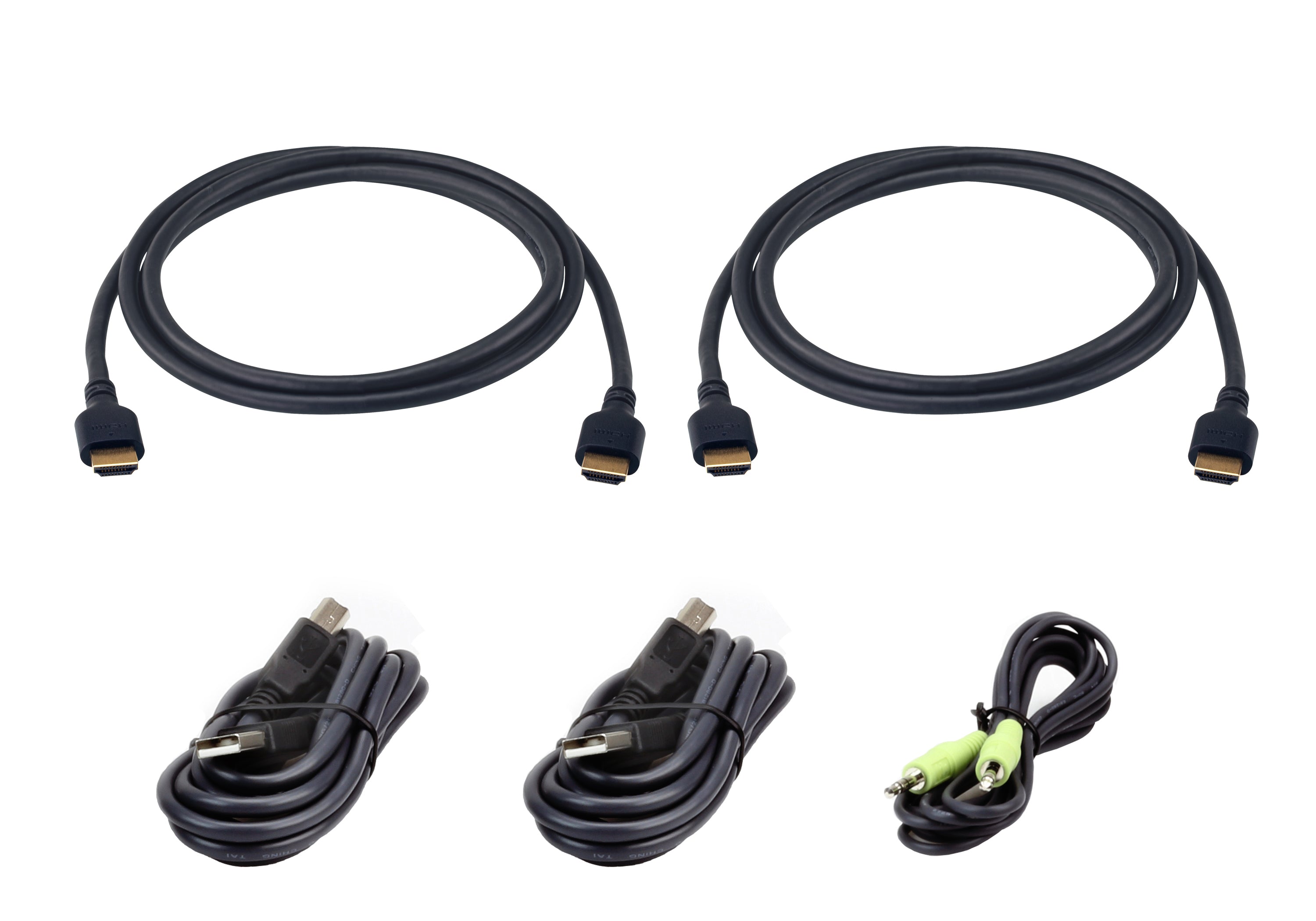 6ft 4K 60Hz Dual HDMI and USB Secure KVM Cable Kit