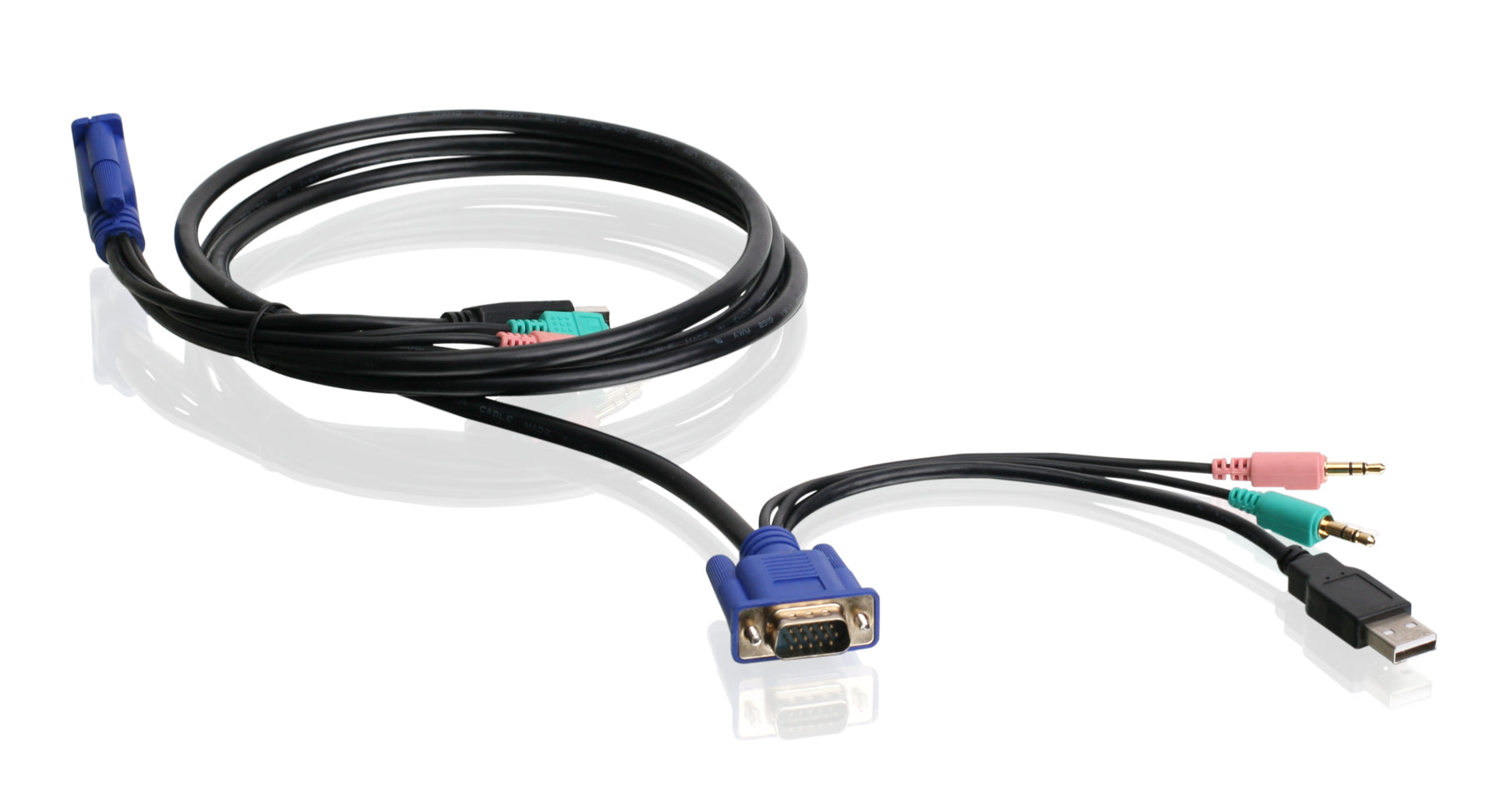 6 ft. USB VGA KVM Cable with Speaker and Mic