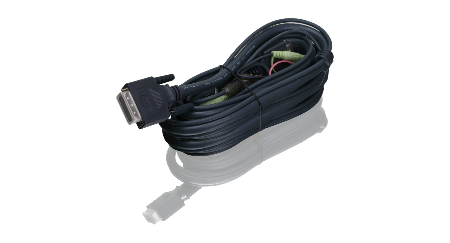 16 ft. Dual-Link DVI KVM Cable, USB and Audio/Mic, TAA Compliant