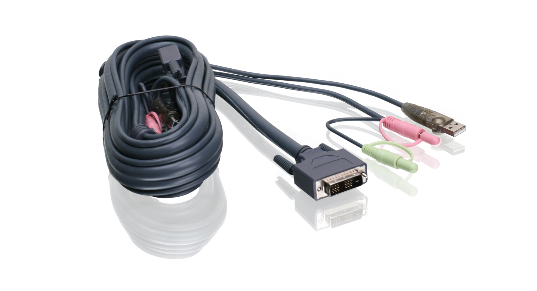 16 ft. (5 m) Single Link DVI-D USB KVM Cable