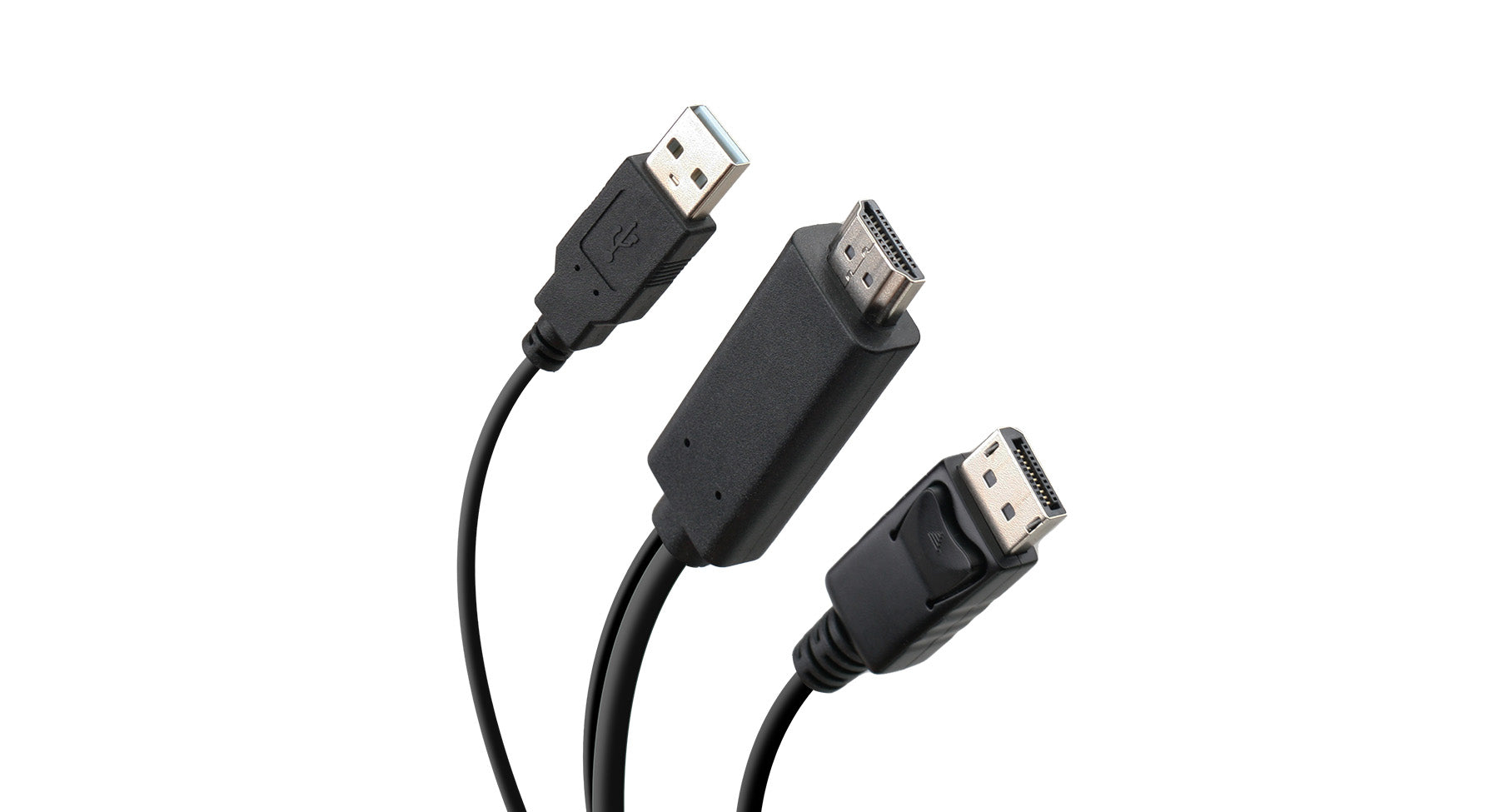 6 ft. 4K Dual View HDMI to DisplayPort, USB KVM Cable Kit with Audio