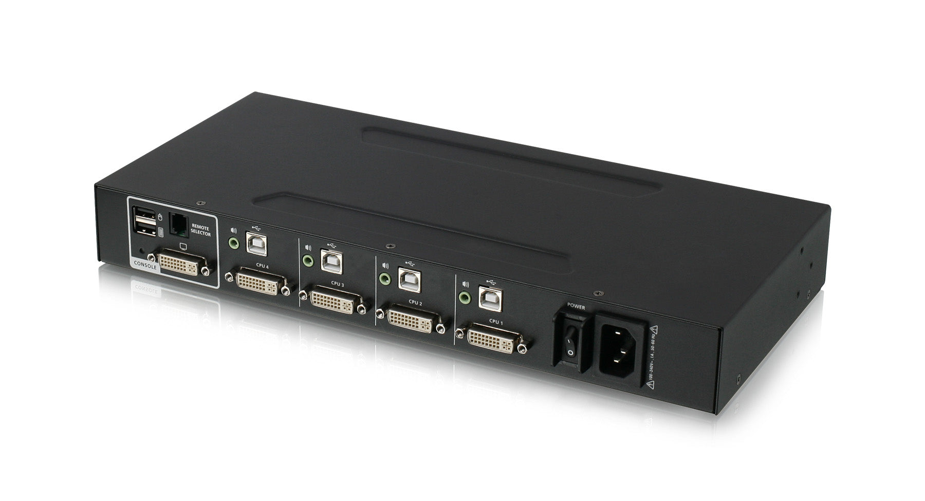 4-Port Single View DVI Secure KVM Switch w/Audio