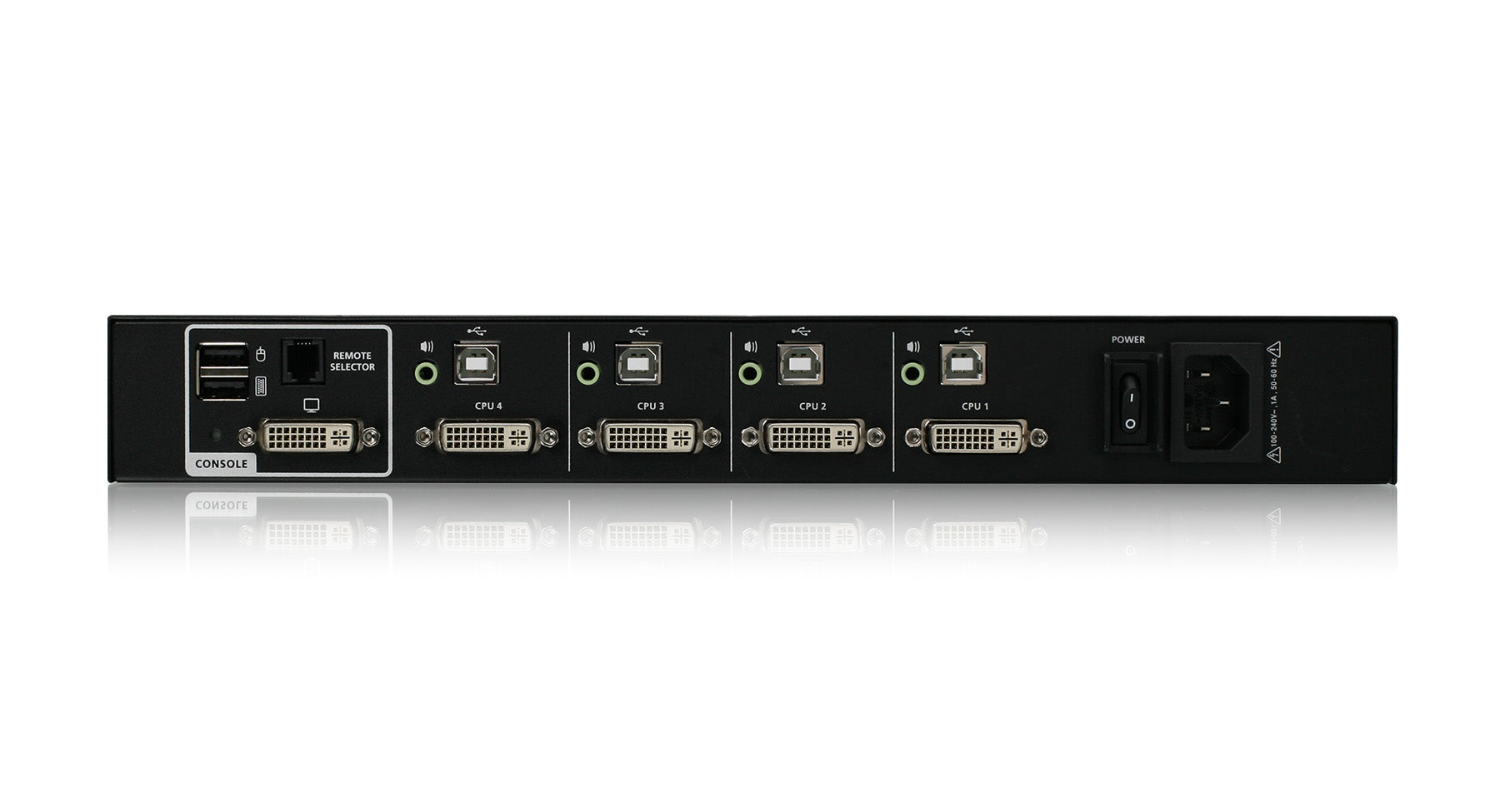 4-Port Single View DVI Secure KVM Switch w/Audio