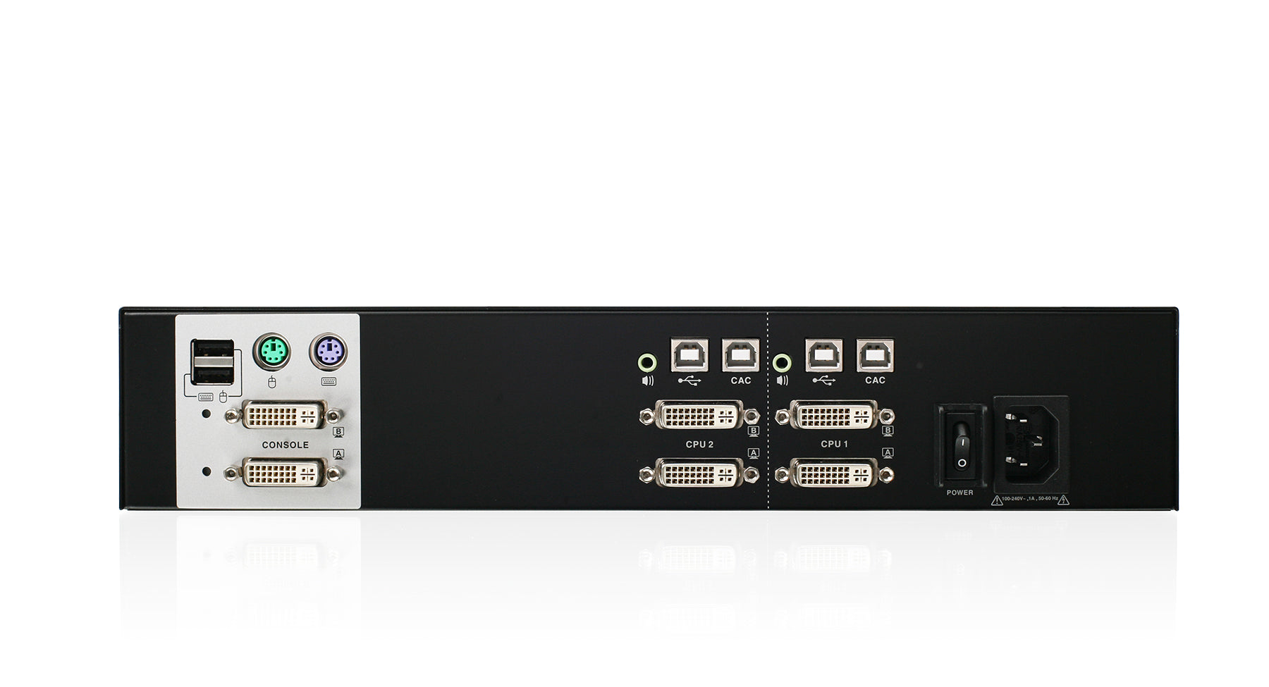 2-Port Dual View Dual-Link DVI Secure KVM Switch (TAA)