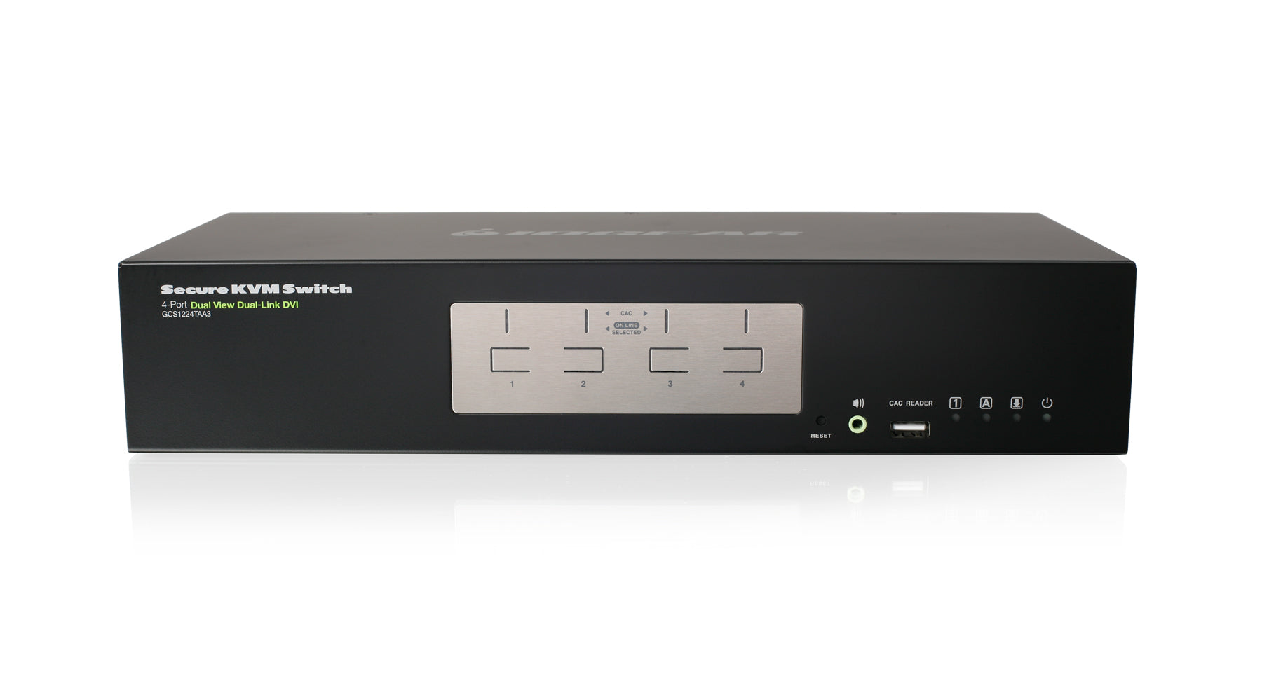 4-Port Dual View Dual-Link DVI Secure KVM Switch (TAA)