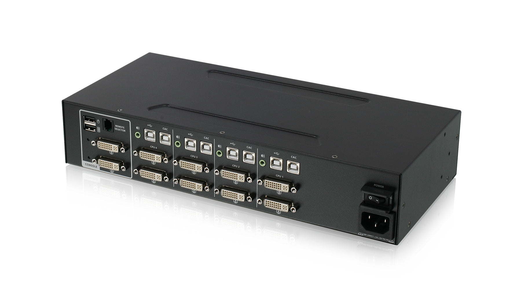 4-Port Dual View DVI Secure KVM Switch w/Audio and CAC Support