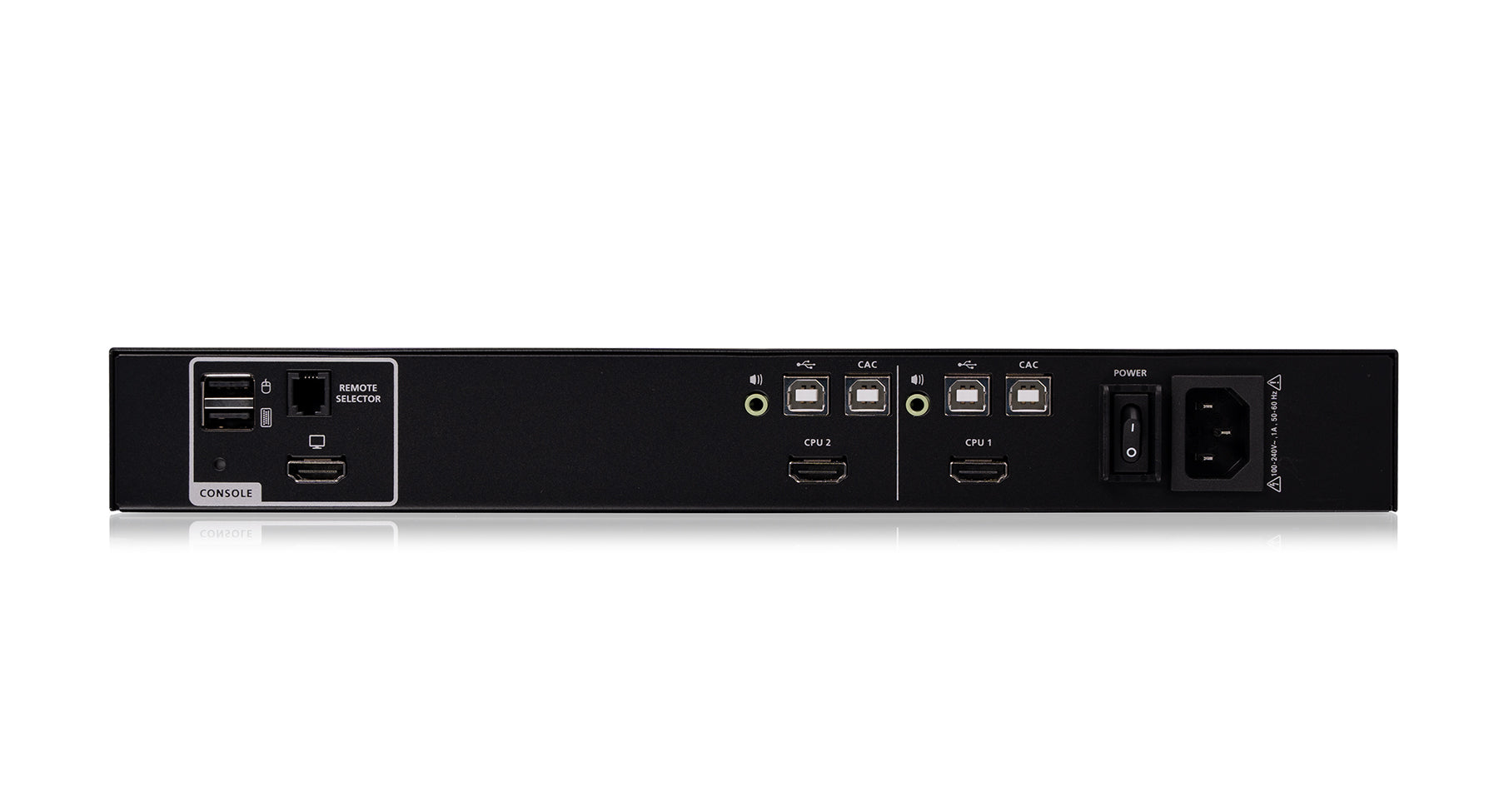 2-Port Single View HDMI Secure KVM Switch w/CAC and Audio