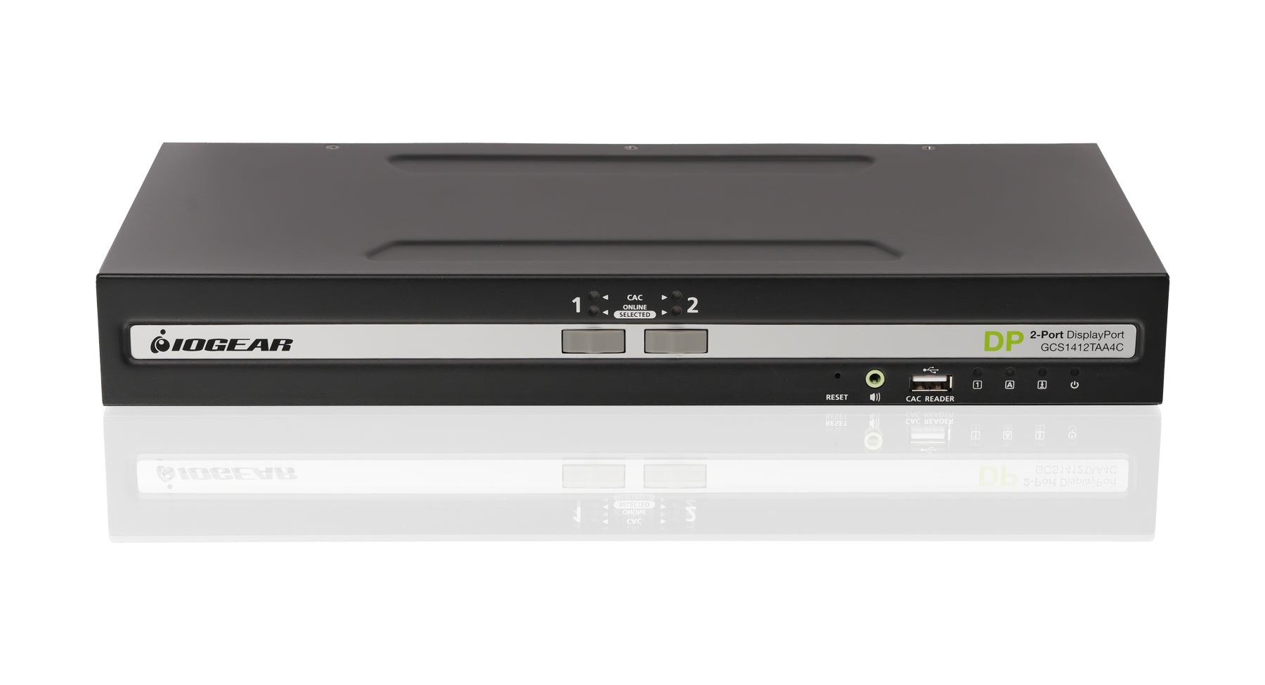 Universal 2-Port Single View DisplayPort/HDMI Secure KVM Switch Kit w/CAC and Audio
