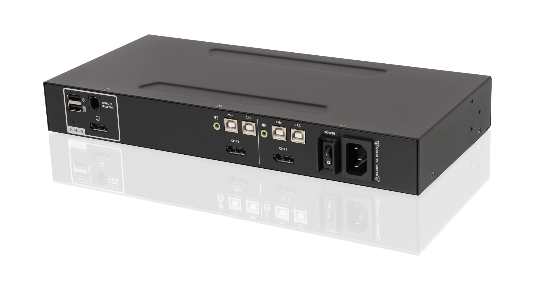 Universal 2-Port Single View DisplayPort/HDMI Secure KVM Switch Kit w/CAC and Audio