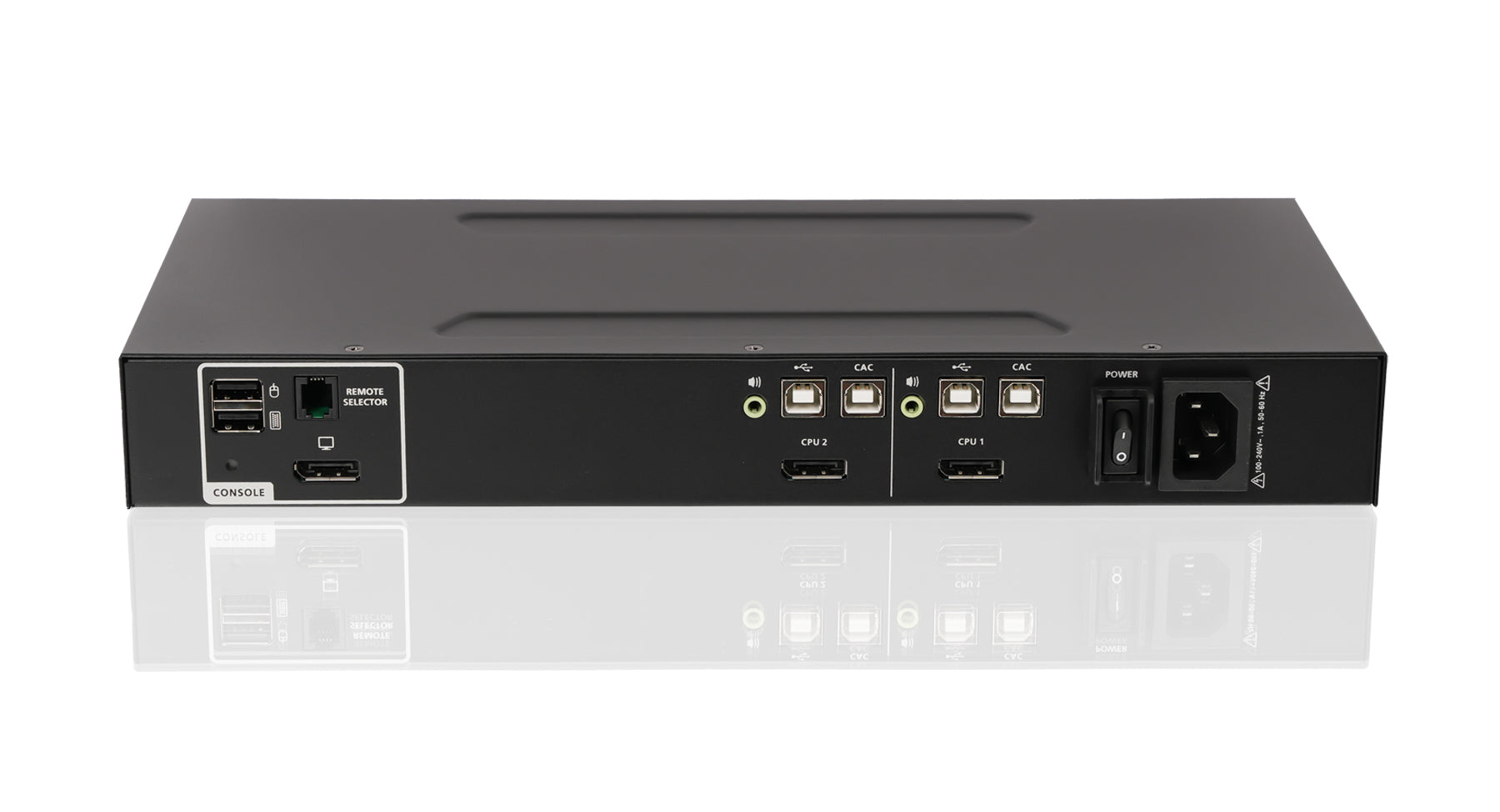 Universal 2-Port Single View DisplayPort/HDMI Secure KVM Switch Kit w/CAC and Audio
