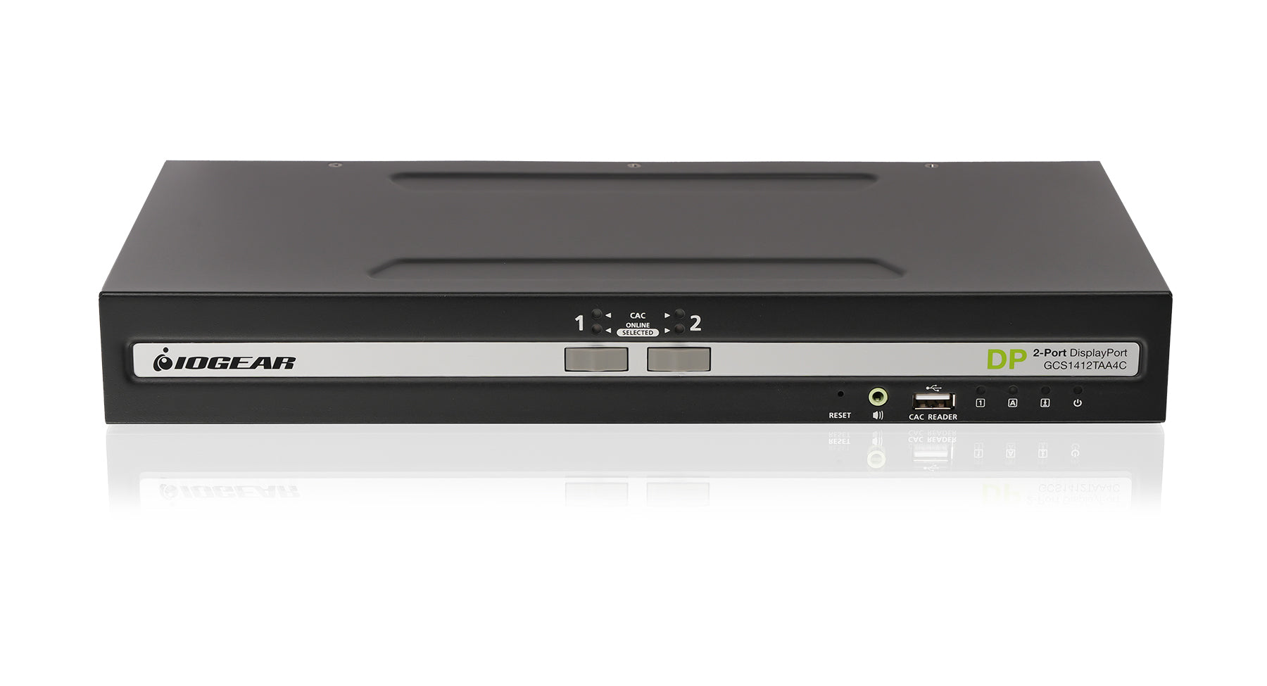 2-Port Single View DisplayPort KVM Secure Switch w/Audio and CAC support