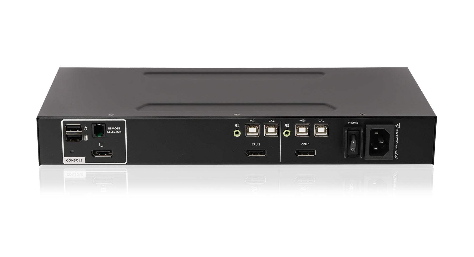 2-Port Single View DisplayPort KVM Secure Switch w/Audio and CAC support