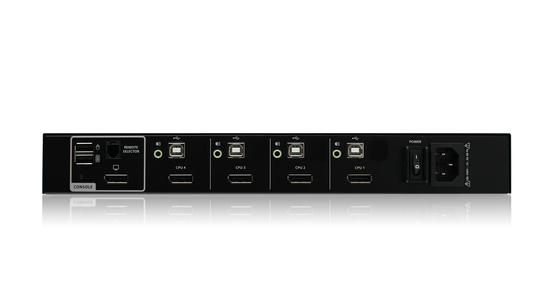 Universal 4-Port Single View DisplayPort/HDMI Secure KVM Switch Kit w/Audio