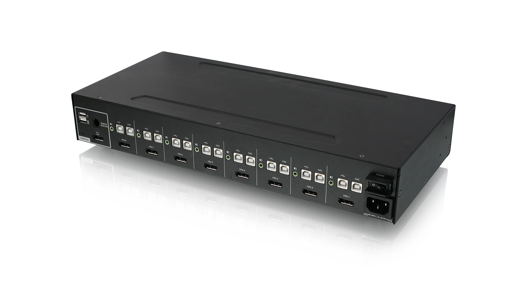 8-Port Single View DisplayPort/HDMI Universal Secure KVM Switch Kit w/Audio and CAC Support