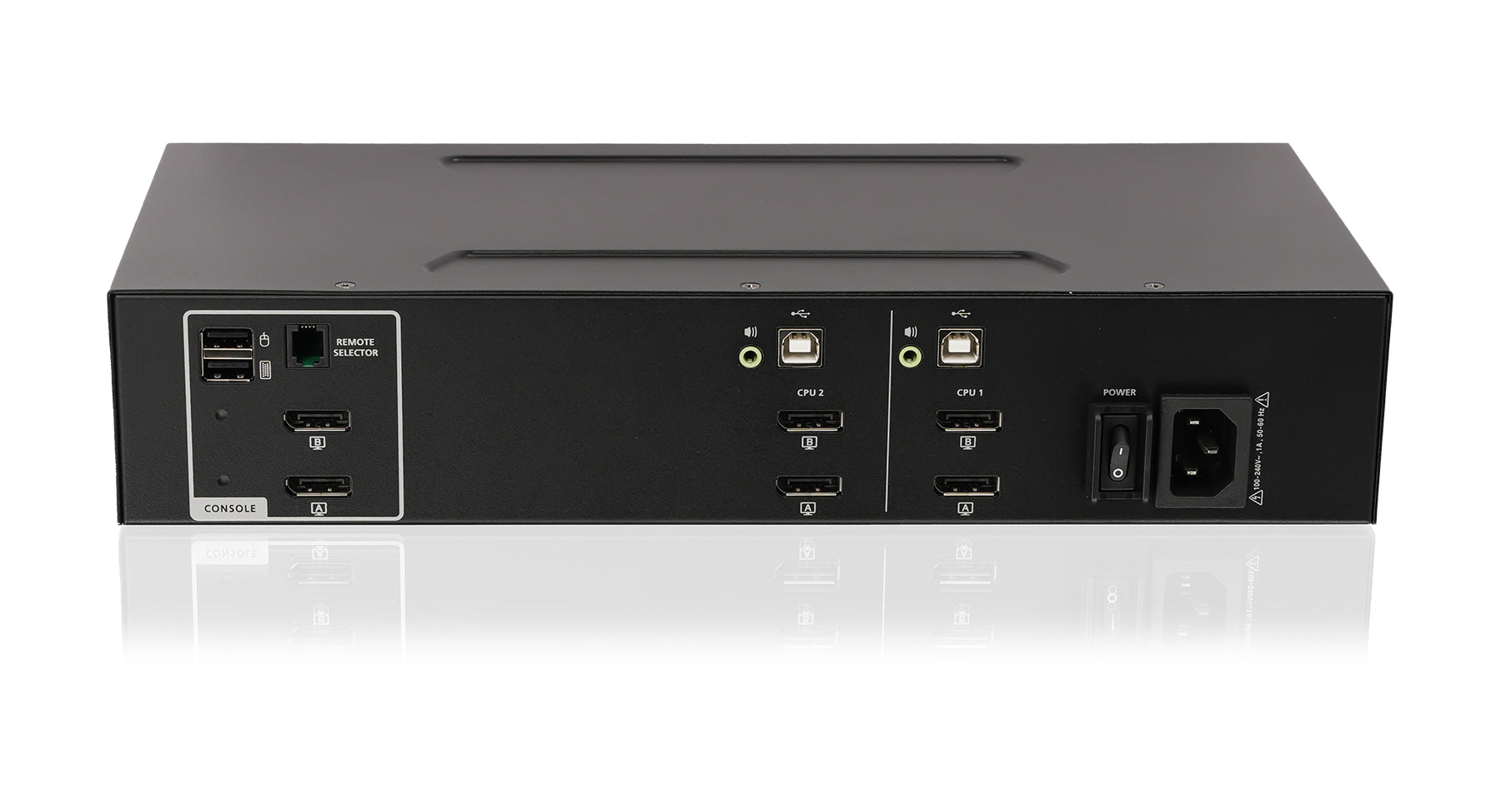 Universal 2-Port Dual View DisplayPort/HDMI Secure KVM Switch Kit w/Audio