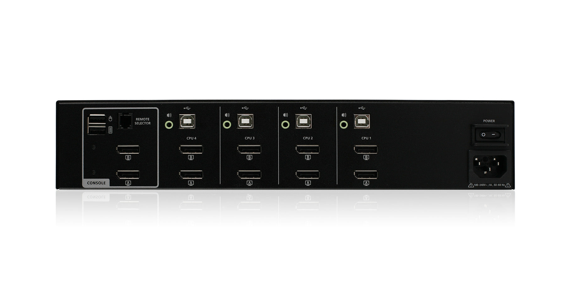 4-Port Dual View DisplayPort Secure KVM Switch w/Audio