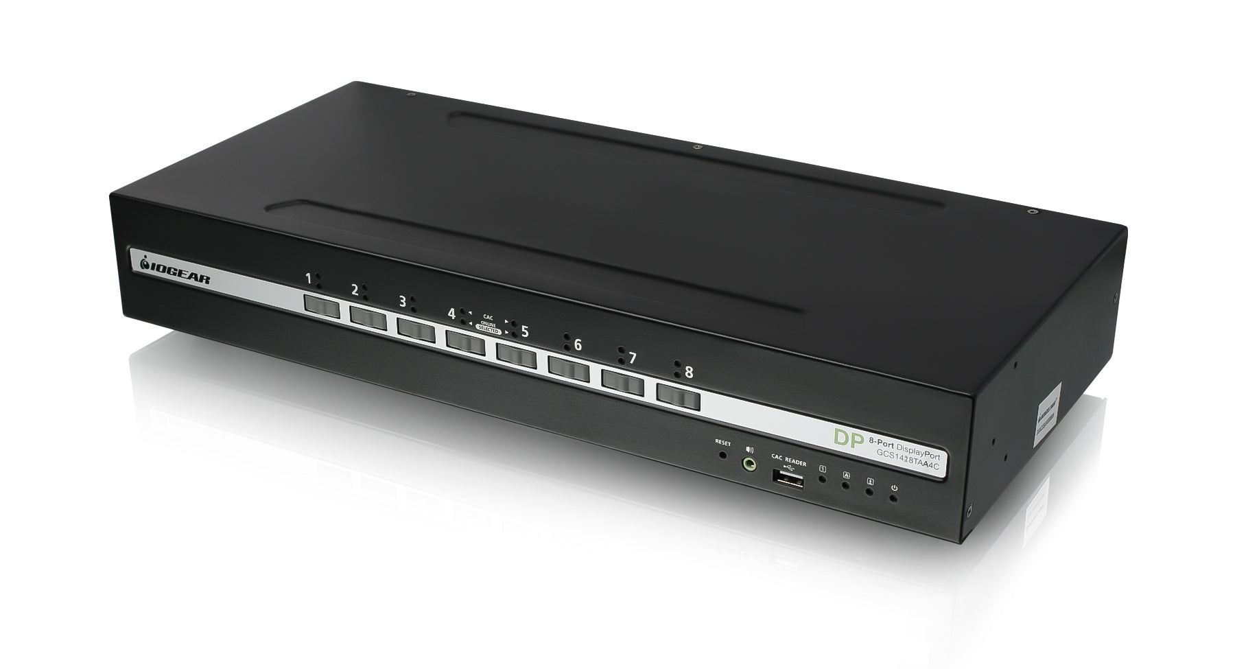 8-Port Dual View DisplayPort/HDMI Universal Secure KVM Switch w/Audio and CAC Support