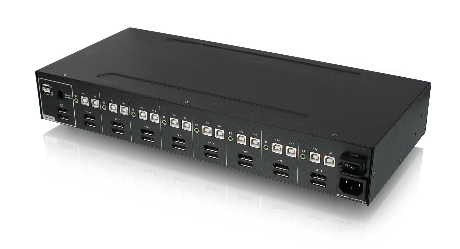8-Port Dual View DisplayPort Secure KVM Switch W/ CAC and Audio