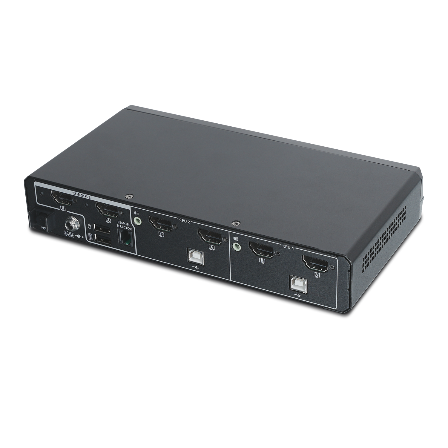 2-Port Dual View True Universal (DP/HDMI) Secure KVM Switch w/Audio