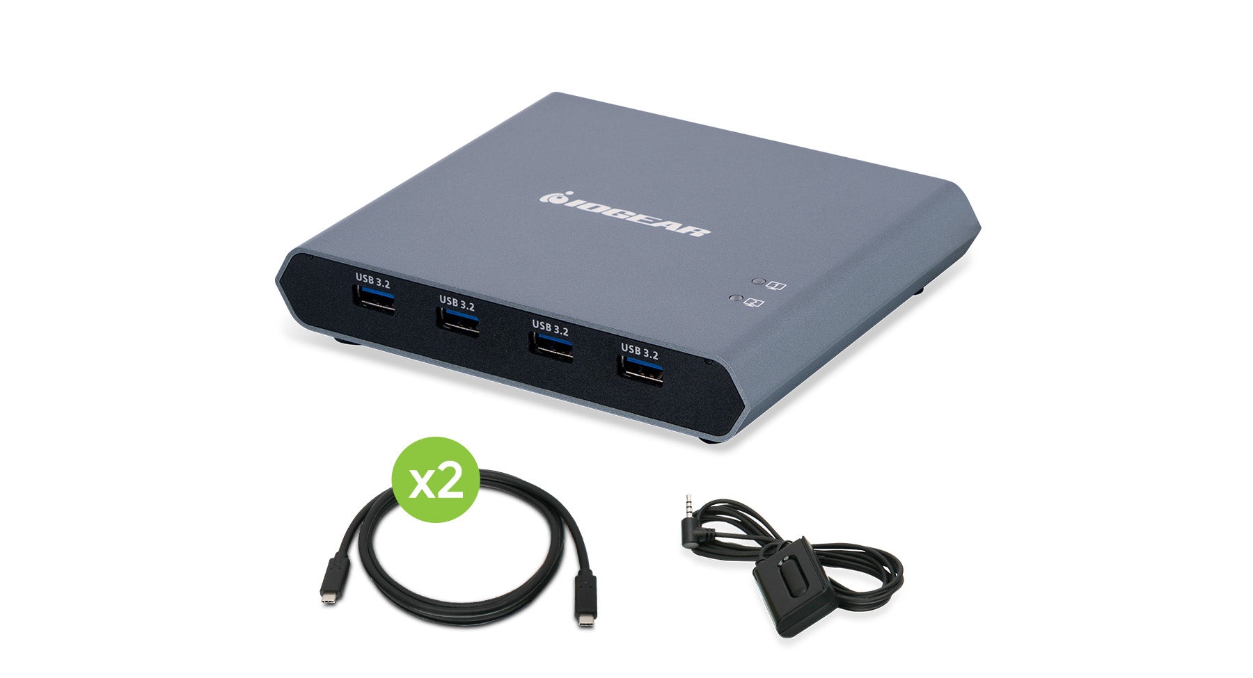 Access Pro+ 2-Port 4K USB-C Desktop KVM with DisplayPort output and USB peripheral (TAA)