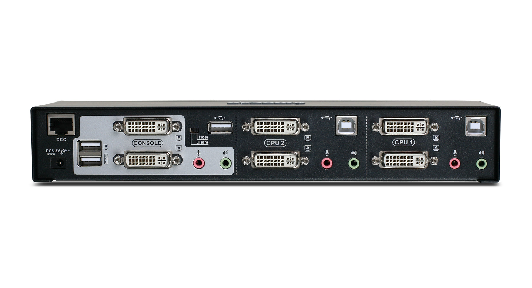 2-Port DualView Dual-Link DVI KVMP Switch with Audio (TAA Compliant)
