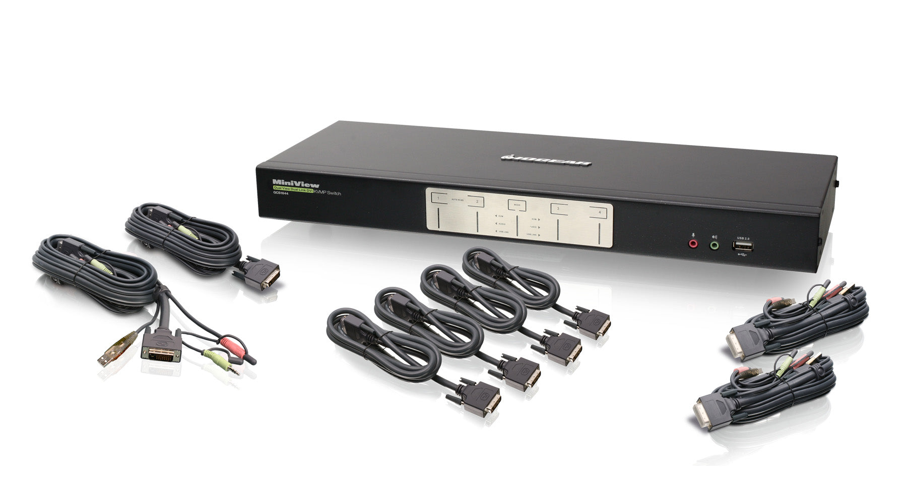 4-Port DualView Dual-Link DVI KVMP Switch with Audio (TAA Compliance)