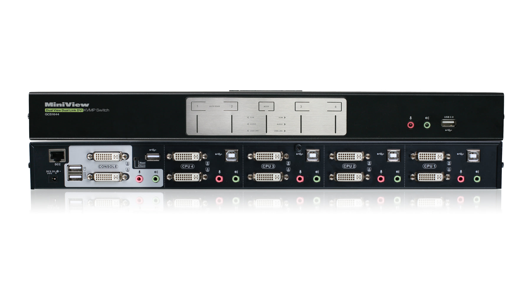 4-Port DualView Dual-Link DVI KVMP Switch with Audio (TAA Compliance)