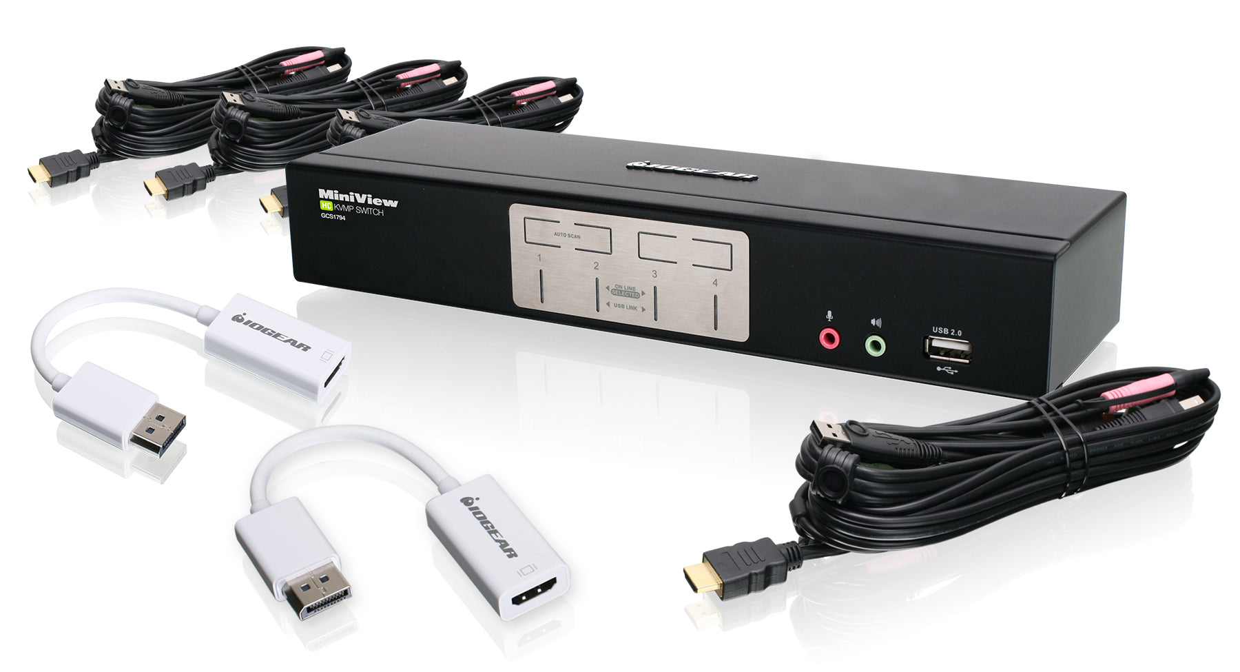 4-Port HDMI and DisplayPort KVMP Kit