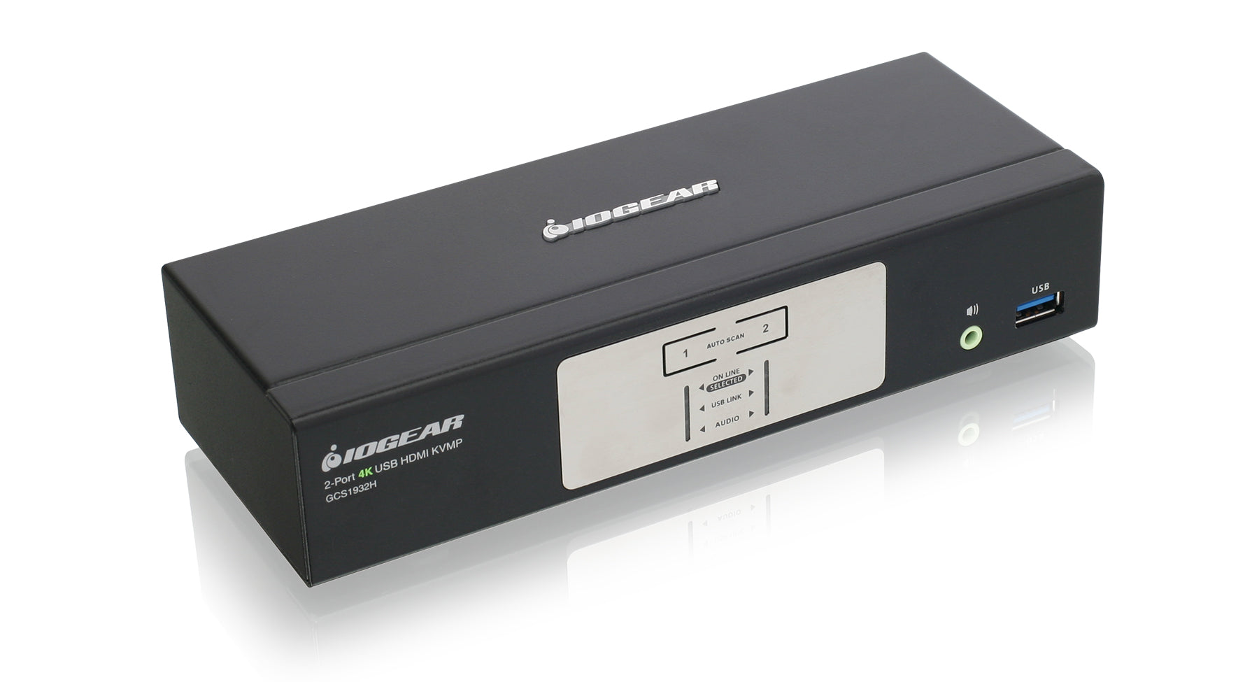 2-Port 4K KVMP Switch with HDMI Connection, USB 3.0 Hub, and Audio