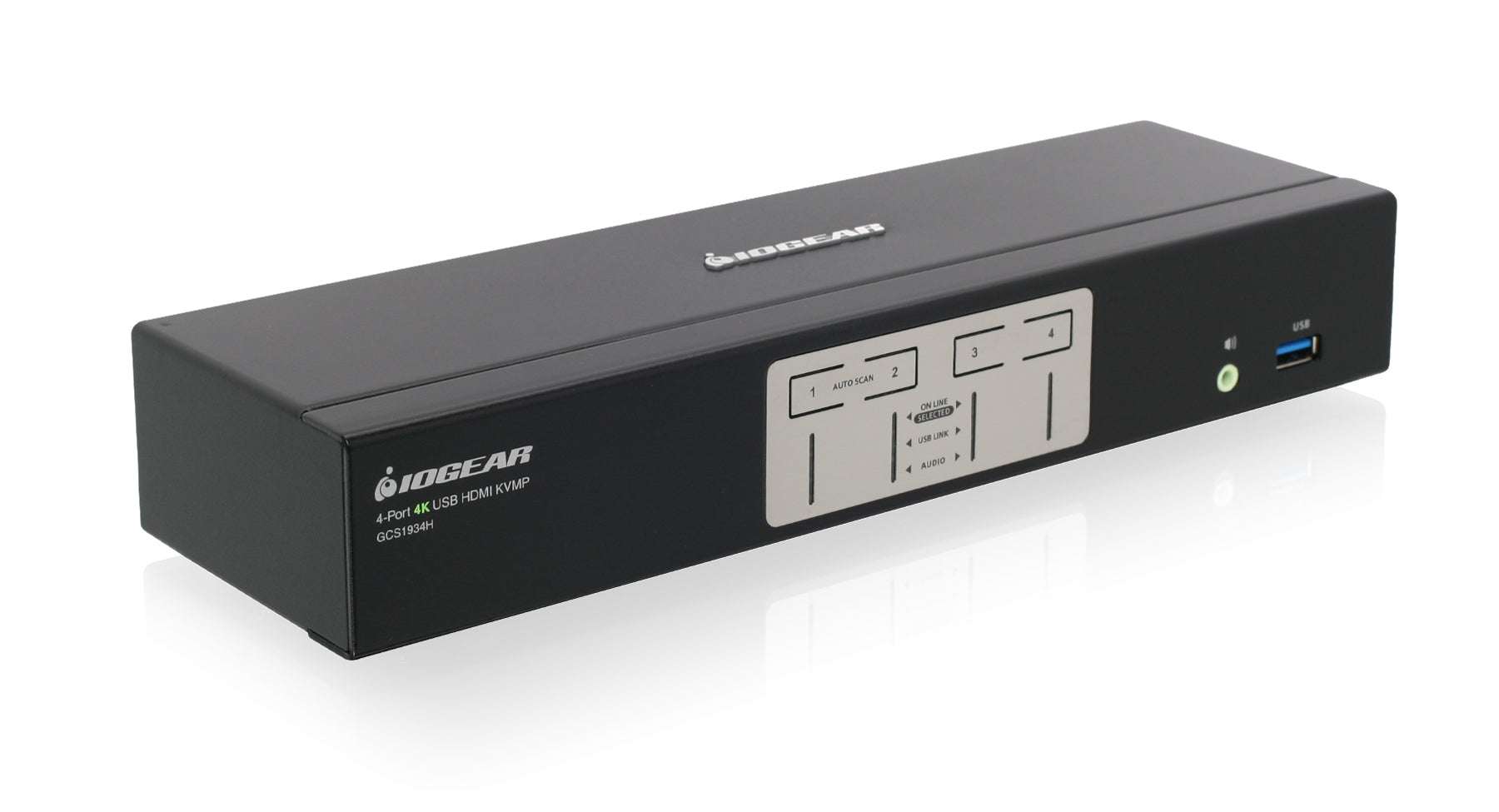 4-Port 4K KVMP Switch with HDMI Connection, USB 3.0 Hub, and Audio (TAA)