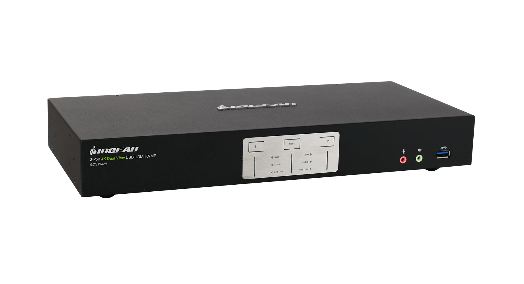 2-Port 4K Dual View KVMP Switch with HDMI Connection, USB 3.0 Hub and Audio (TAA)