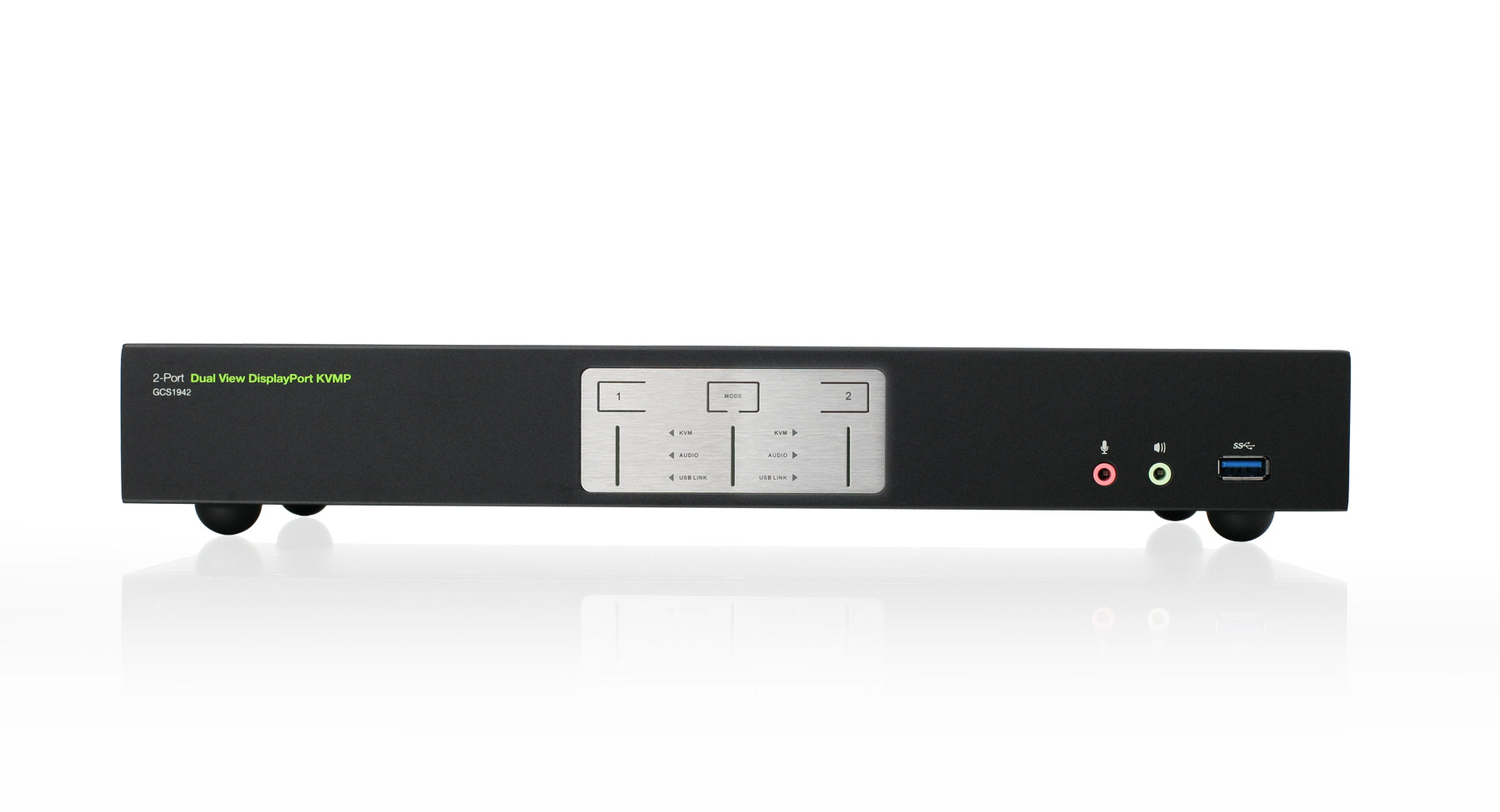 2-Port 4K Dual View DisplayPort KVMP with USB 3.0 and Audio. KVM switch only
