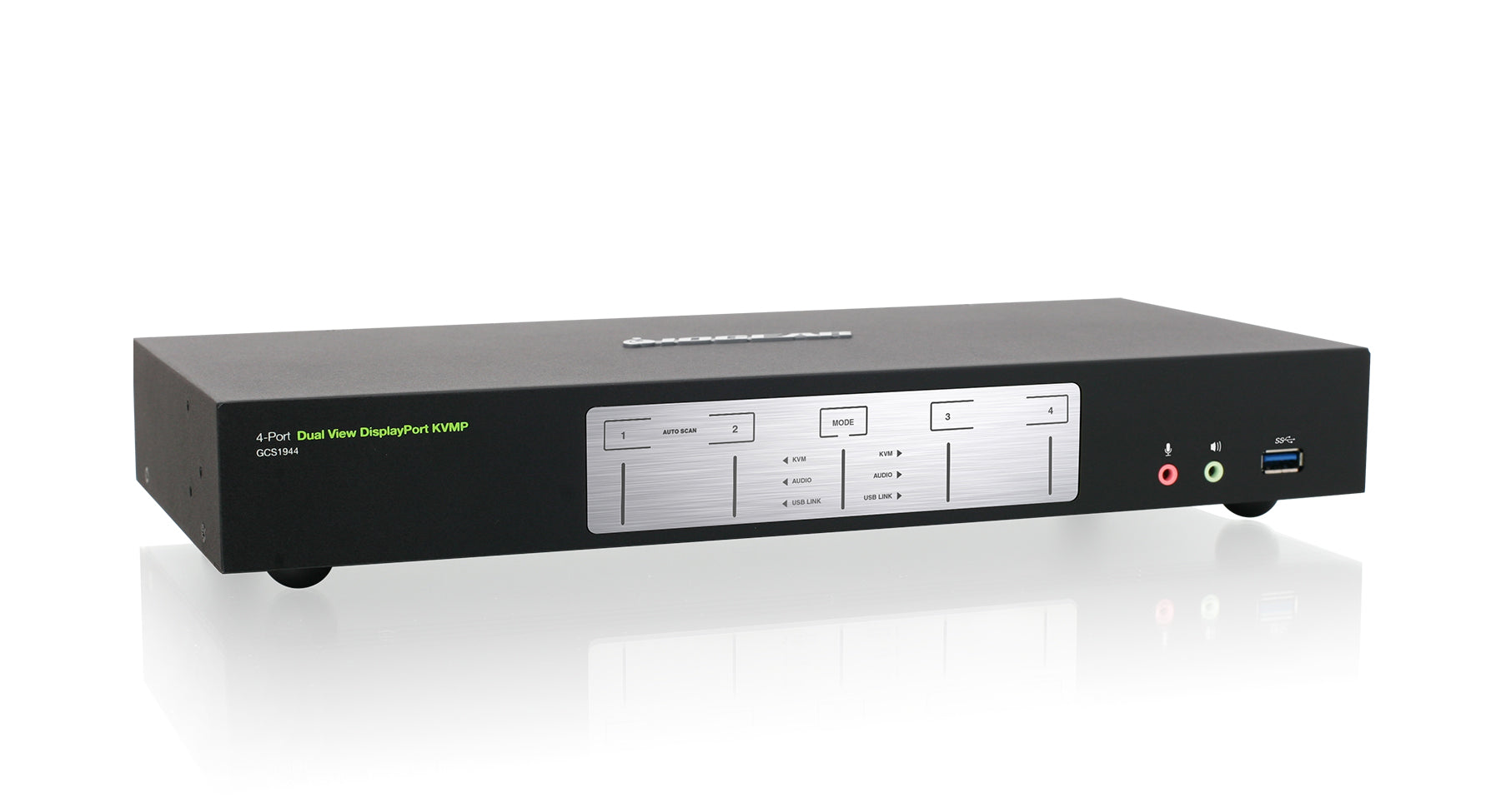 4-Port 4K Dual View DisplayPort KVMP with USB 3.0 Hub and Audio