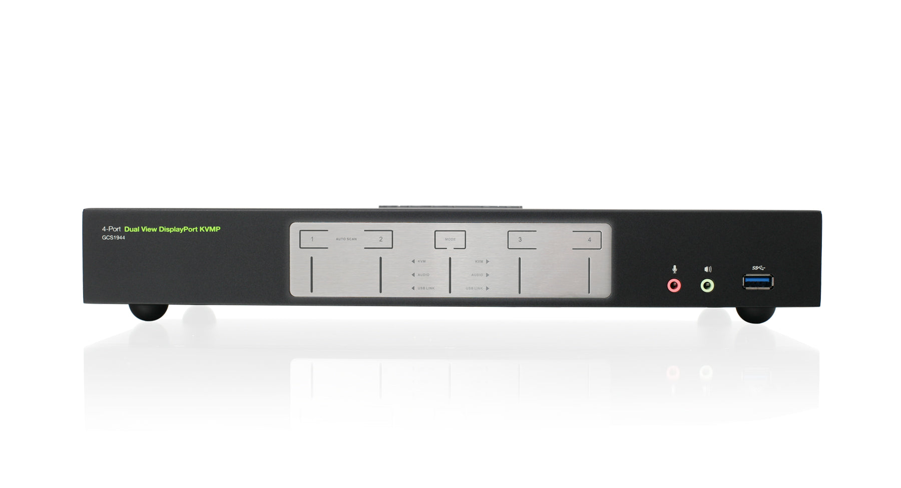 4-Port 4K Dual View DisplayPort KVMP with USB 3.0 Hub and Audio