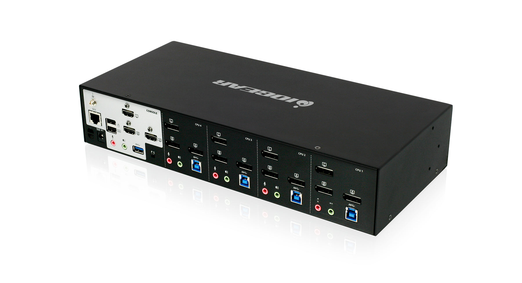 4-Port 4K Triple View DisplayPort KVMP Switch with USB 3.0 Hub