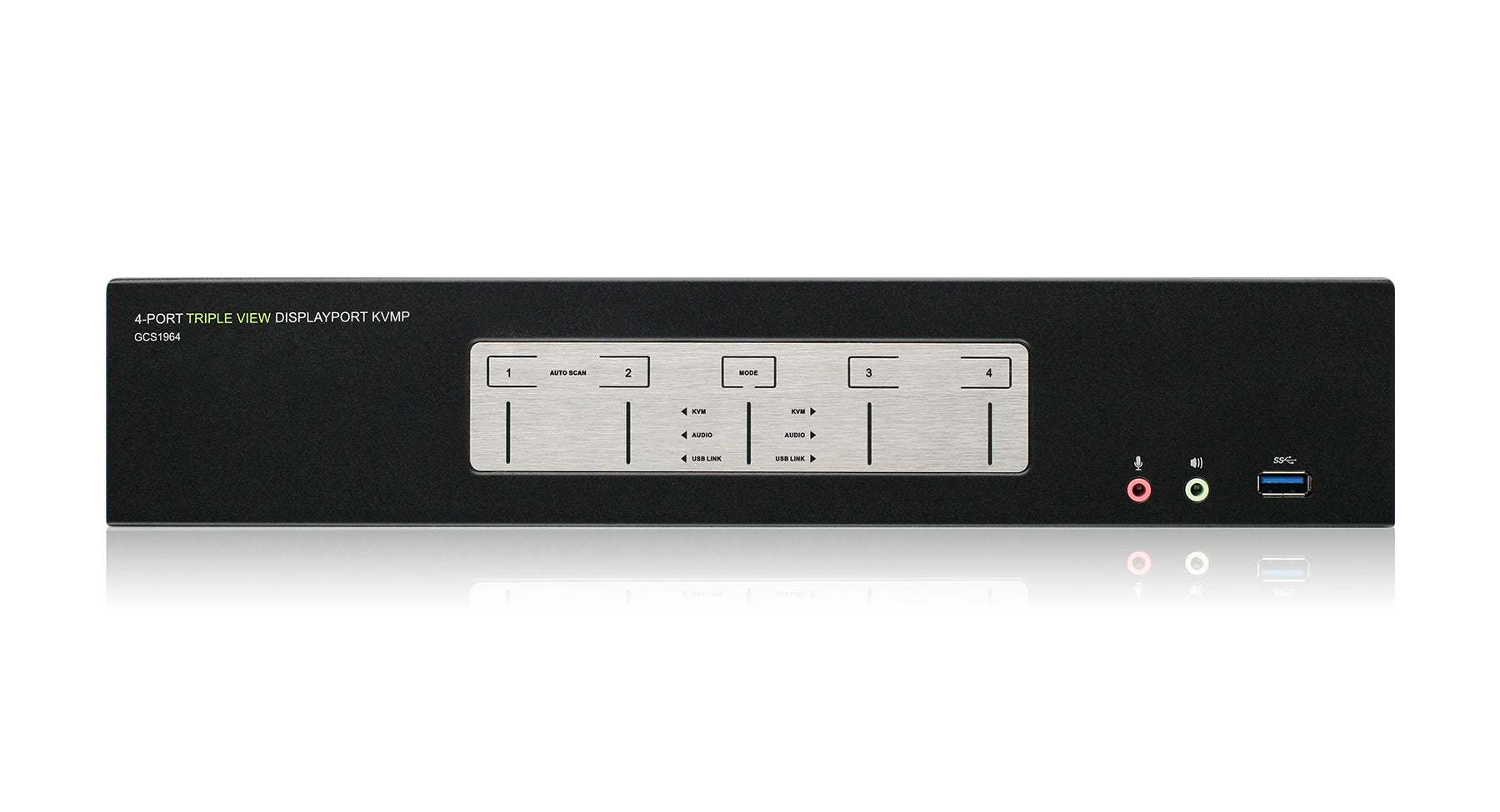 4-Port 4K Triple View DisplayPort KVMP Switch with USB 3.0 Hub
