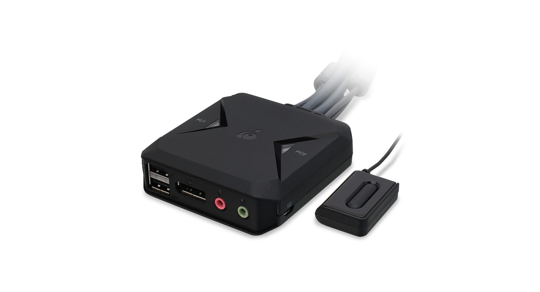 2-Port 4K USB DisplayPort Cable KVM Switch