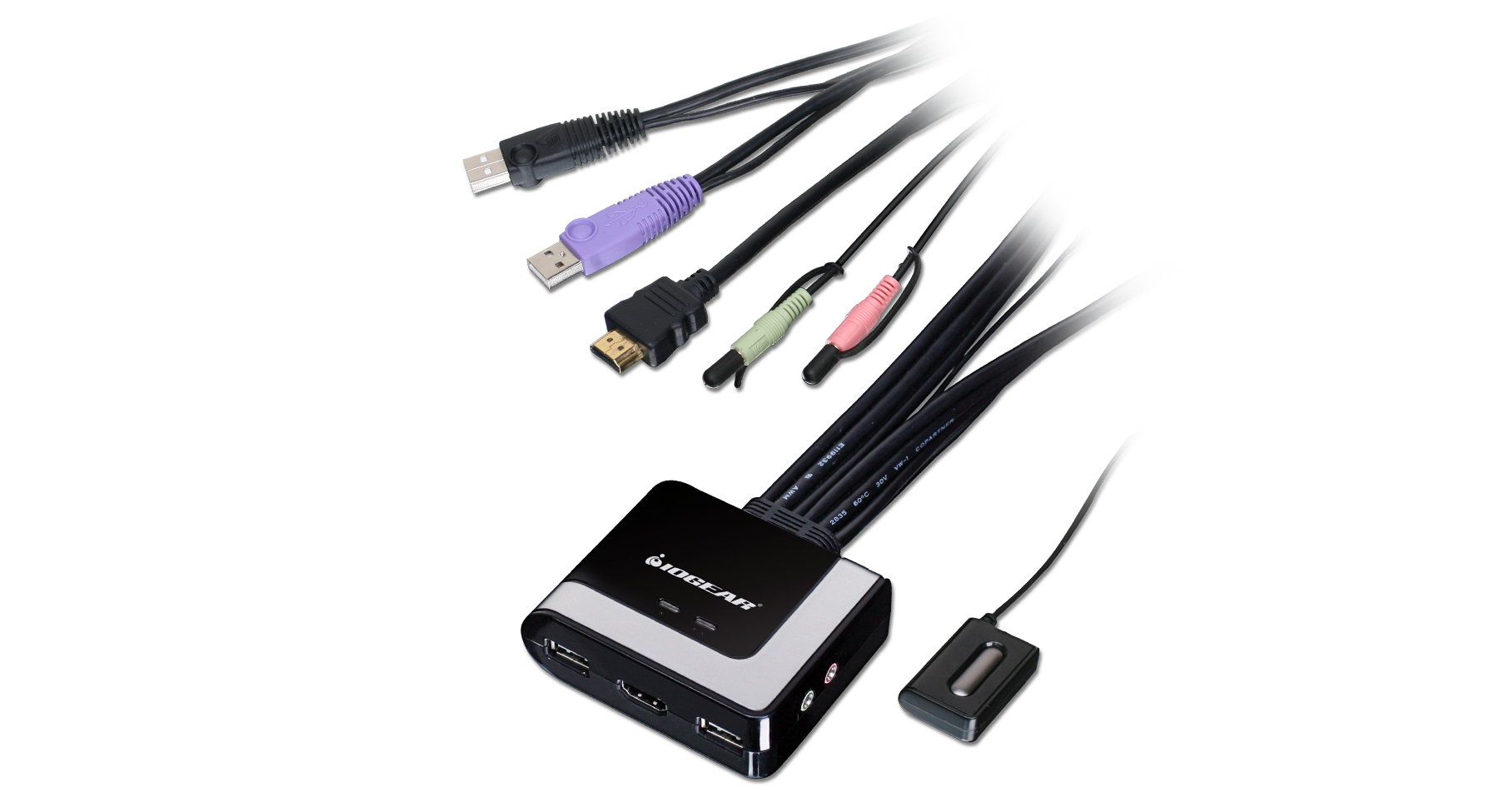 2-Port HDMI and DisplayPort Cable KVM Kit