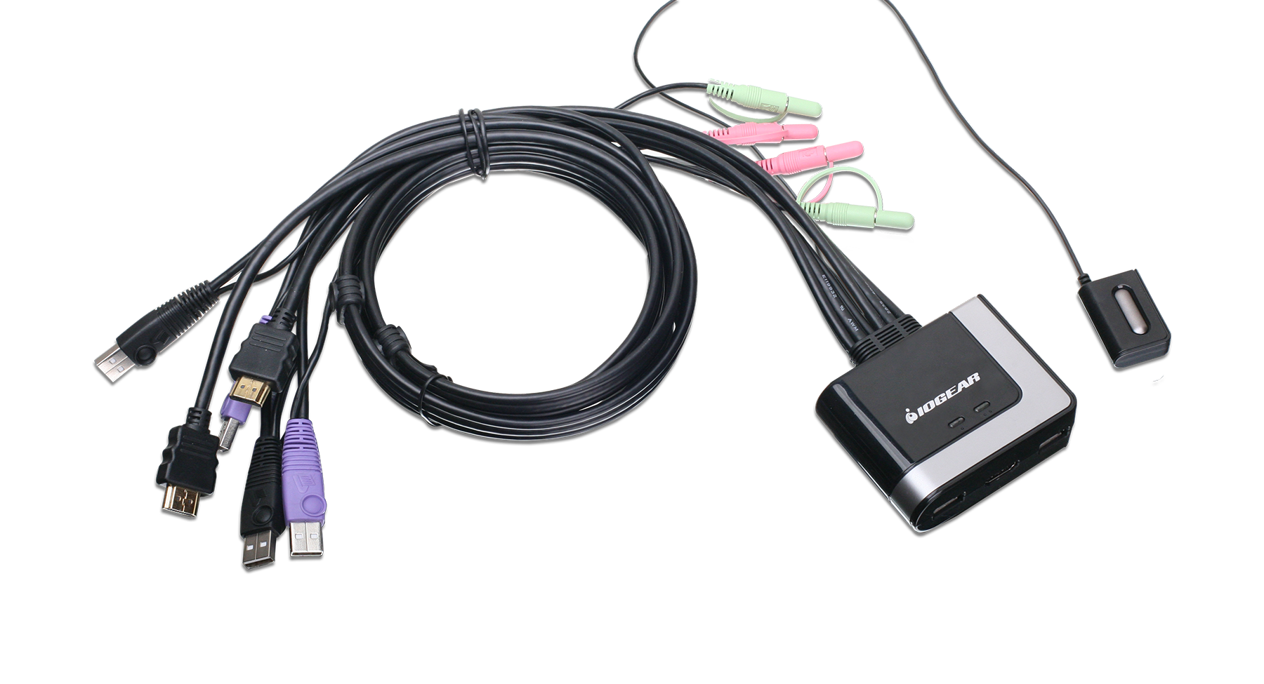 2-Port HDMI and DisplayPort Cable KVM Kit