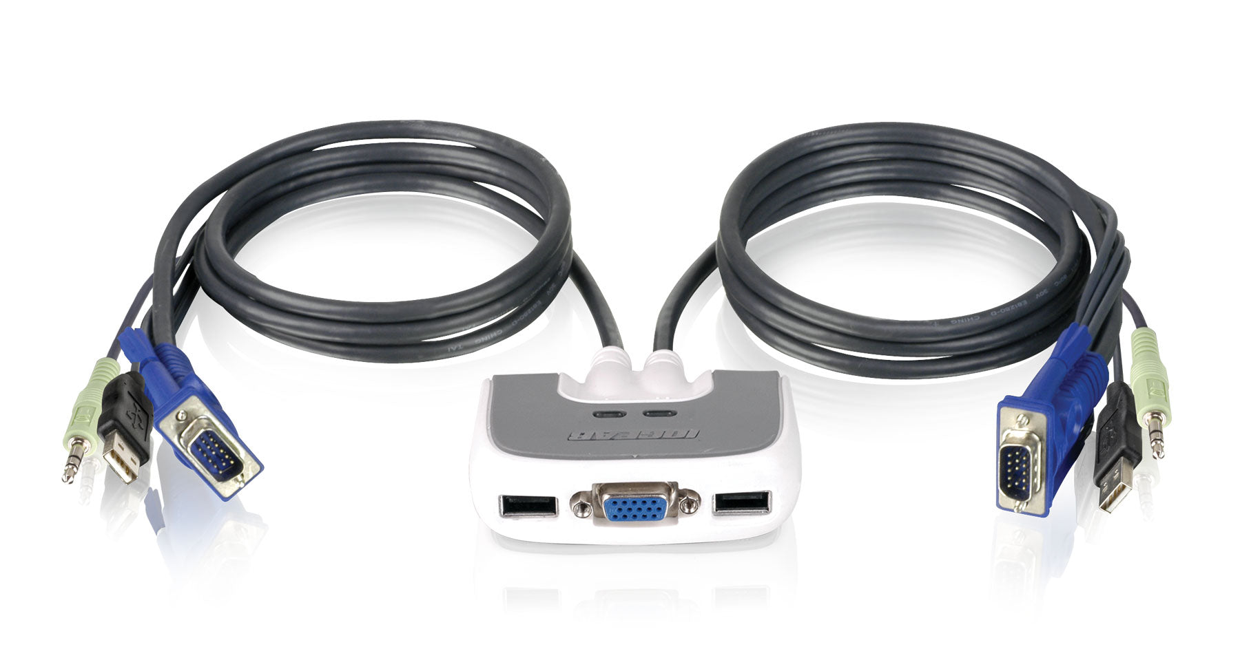 MiniView Micro USB PLUS KVM Switch with audio and cables