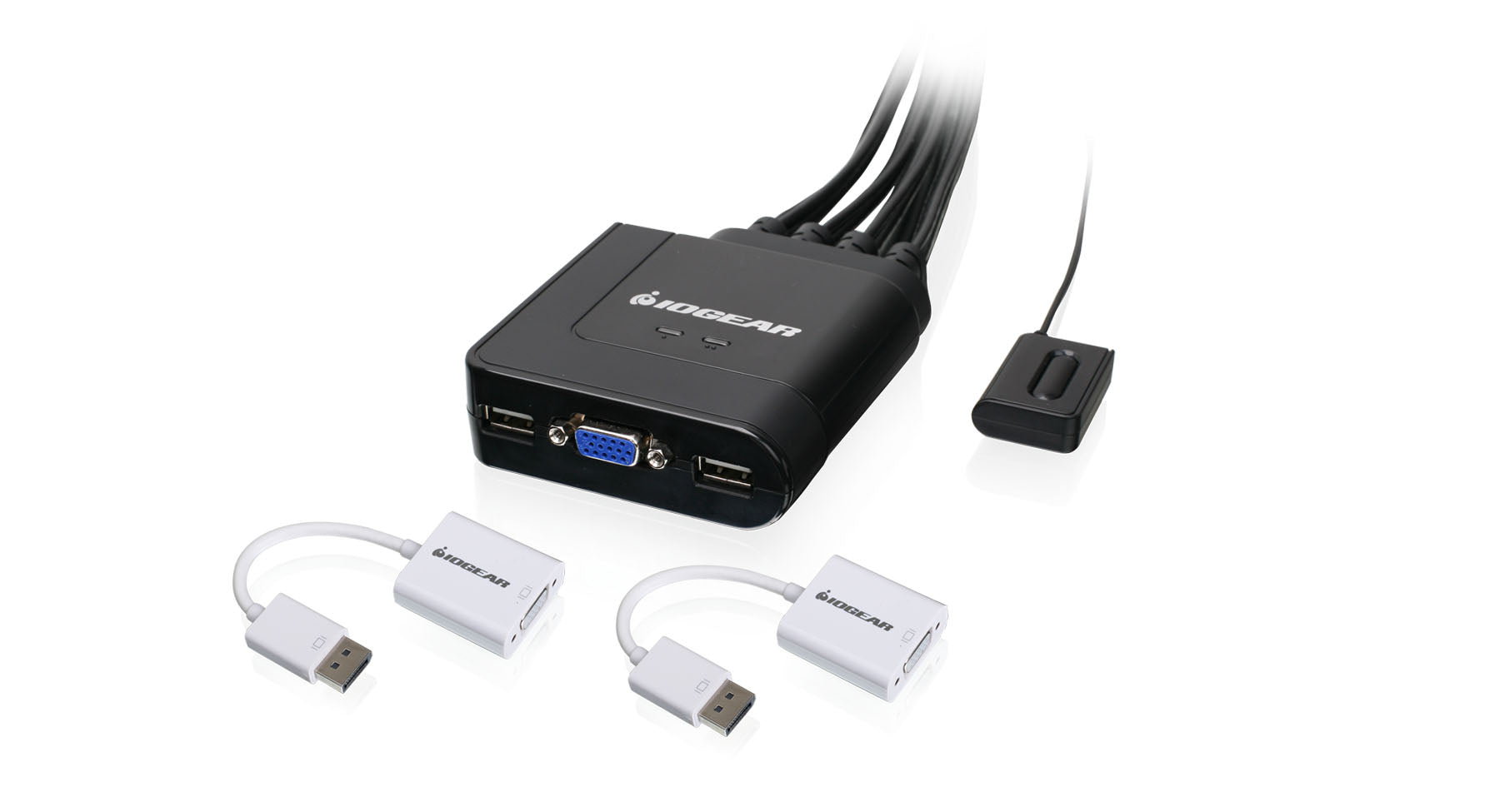 2-Port USB VGA and DisplayPort Cable KVM Kit