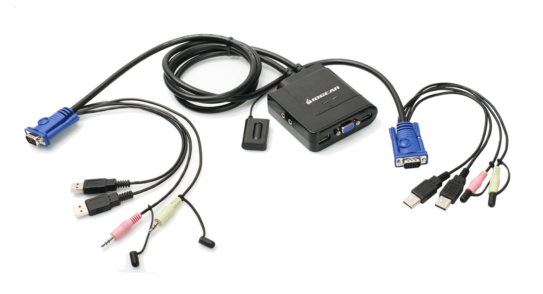 2-Port USB VGA and DisplayPort Cable KVM Kit