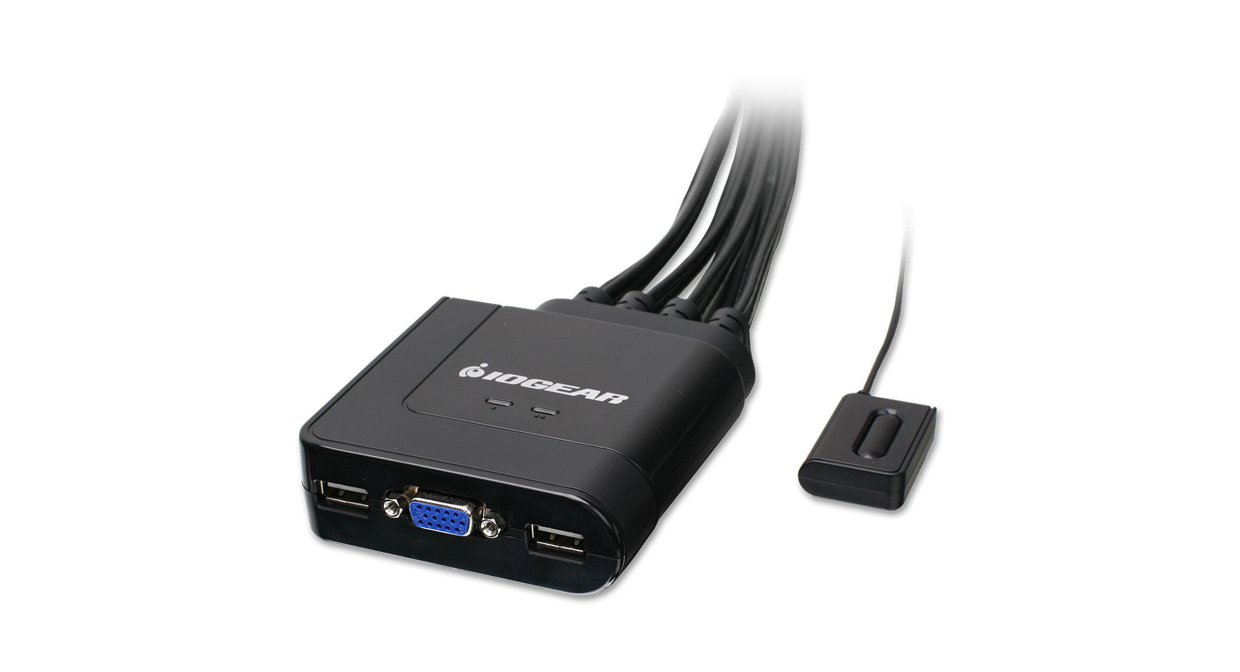 2-Port USB VGA Cable KVM with Mini DisplayPort Adapters