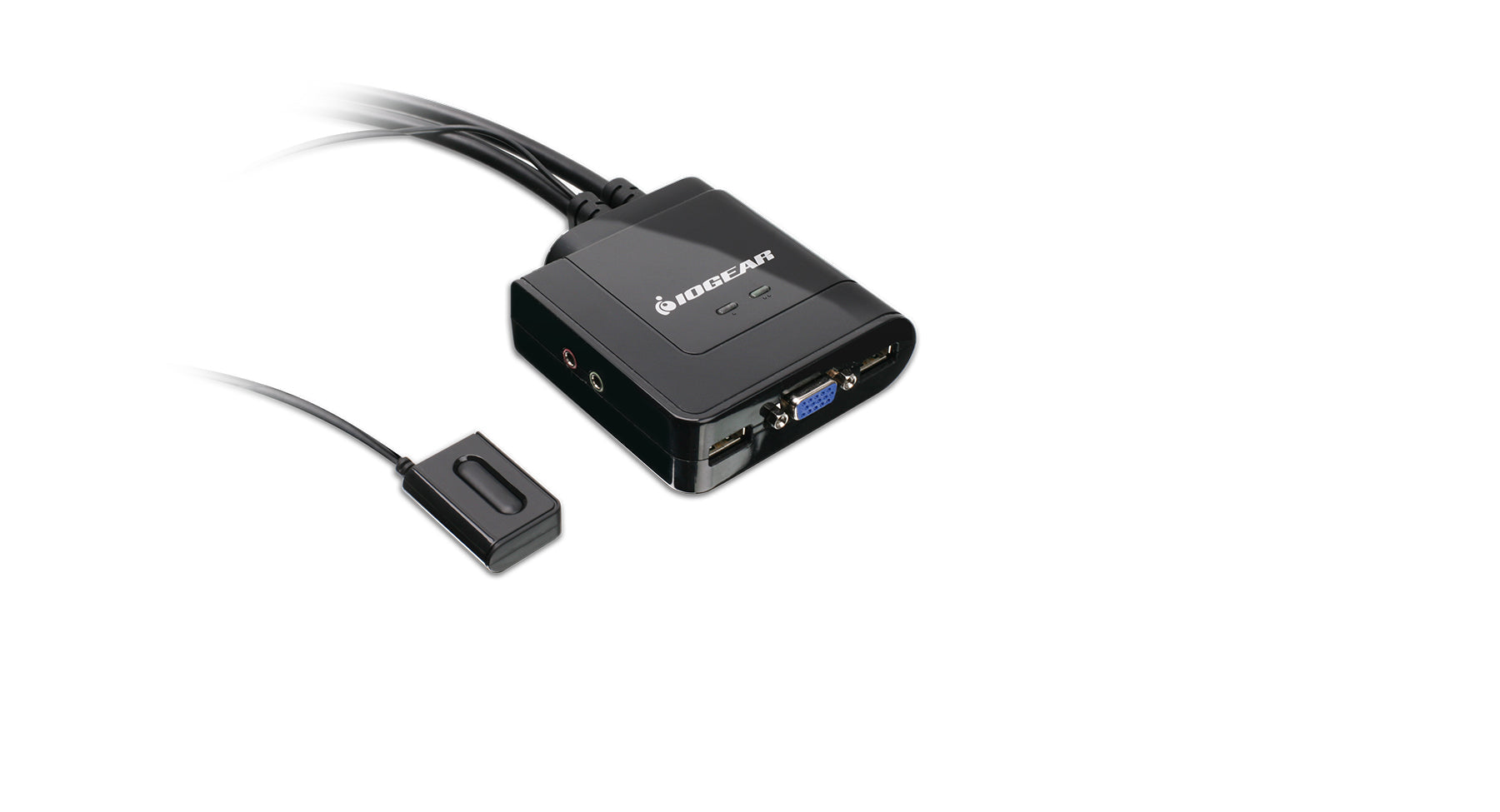 2-Port USB VGA Cable KVM with Mini DisplayPort Adapters