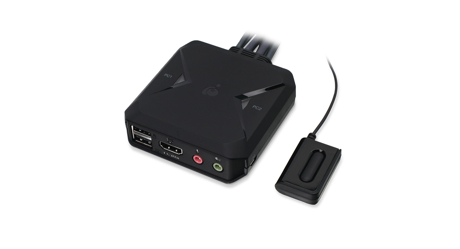 2-Port 4K KVM Switch with HDMI, USB and Audio Connections