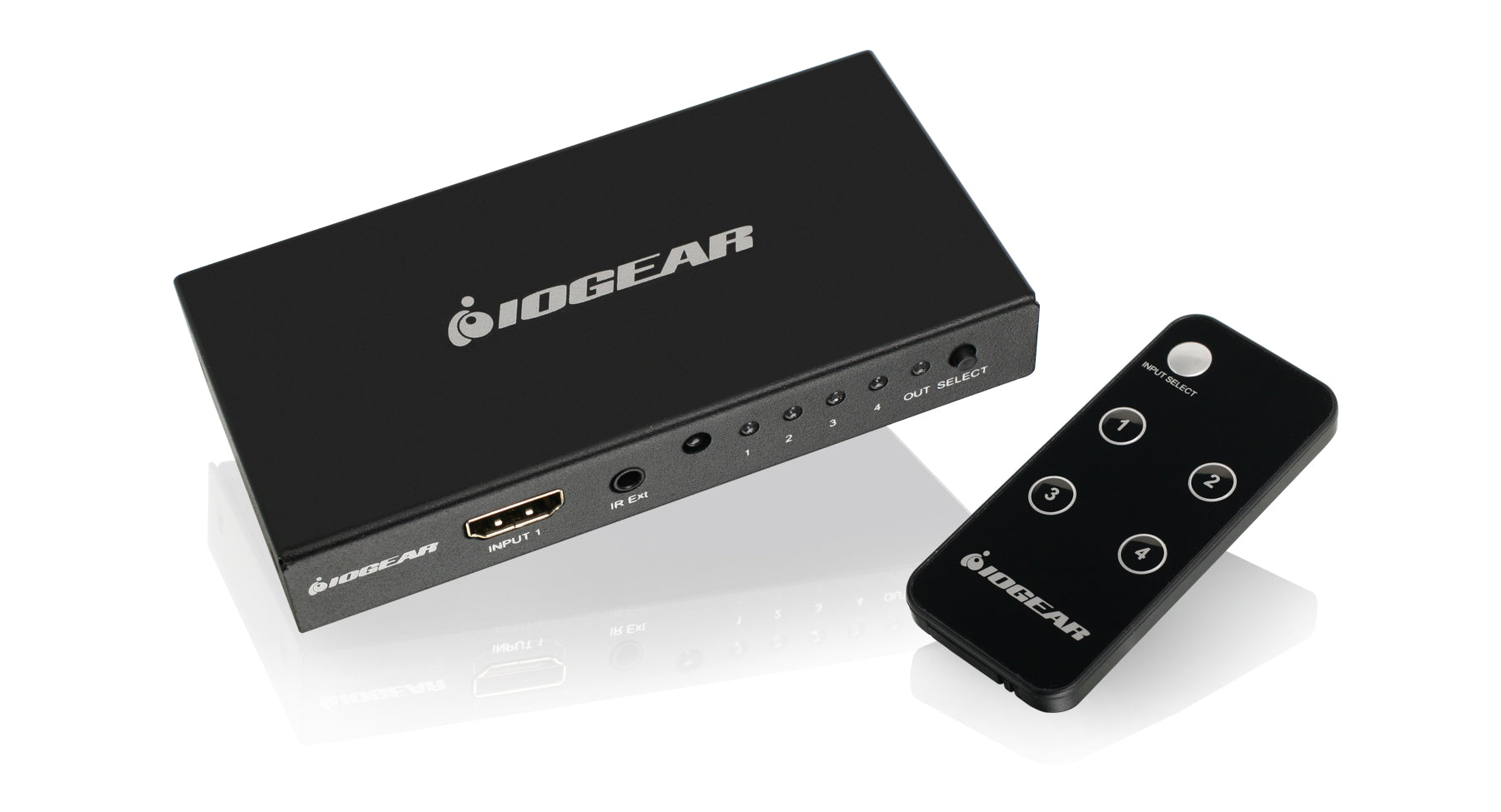 GHDSW4K4 IOGEAR 4K 4-Port HDMI Switch with Remote