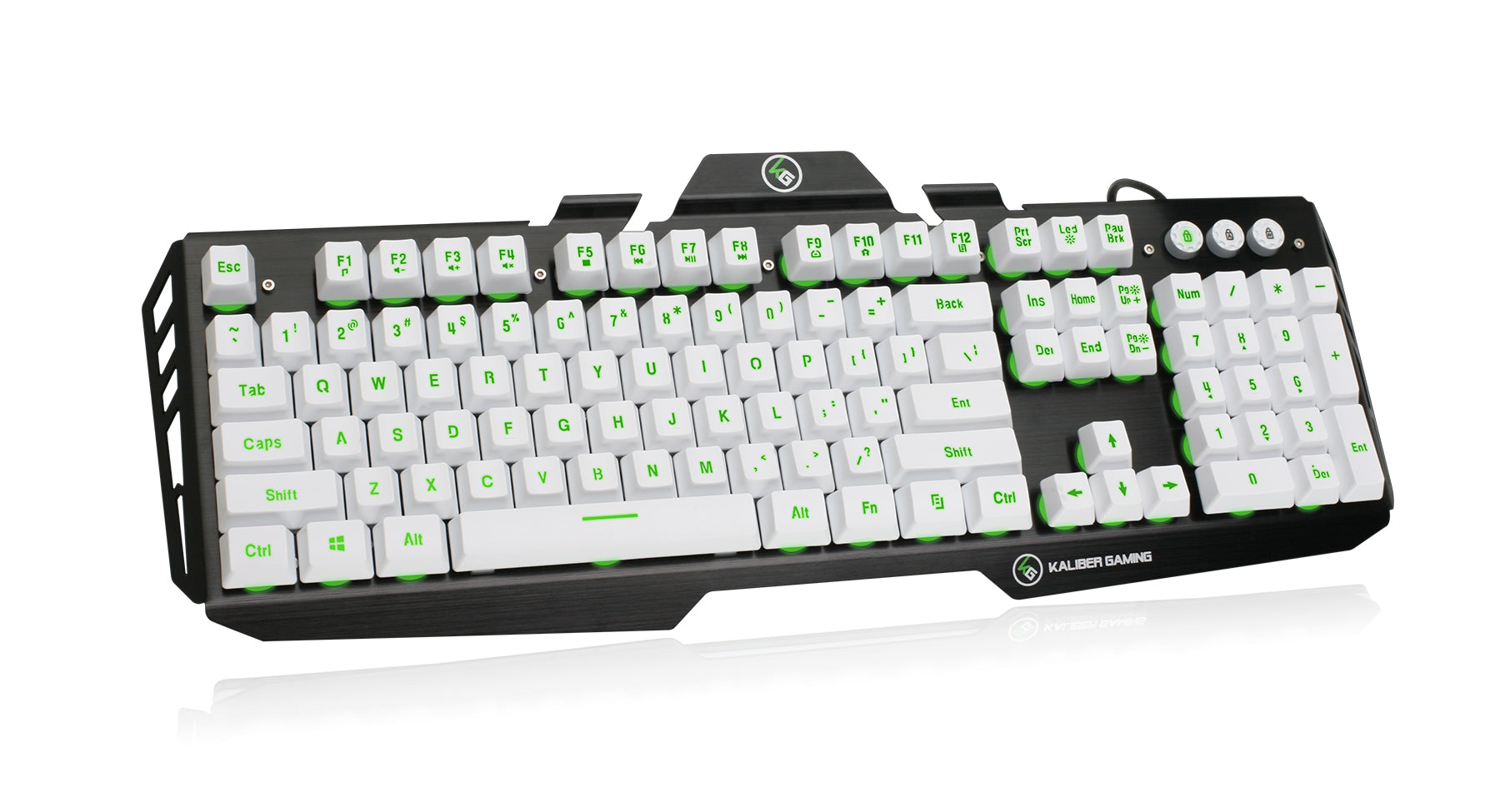 HVER Aluminum Gaming Keyboard - Imperial White