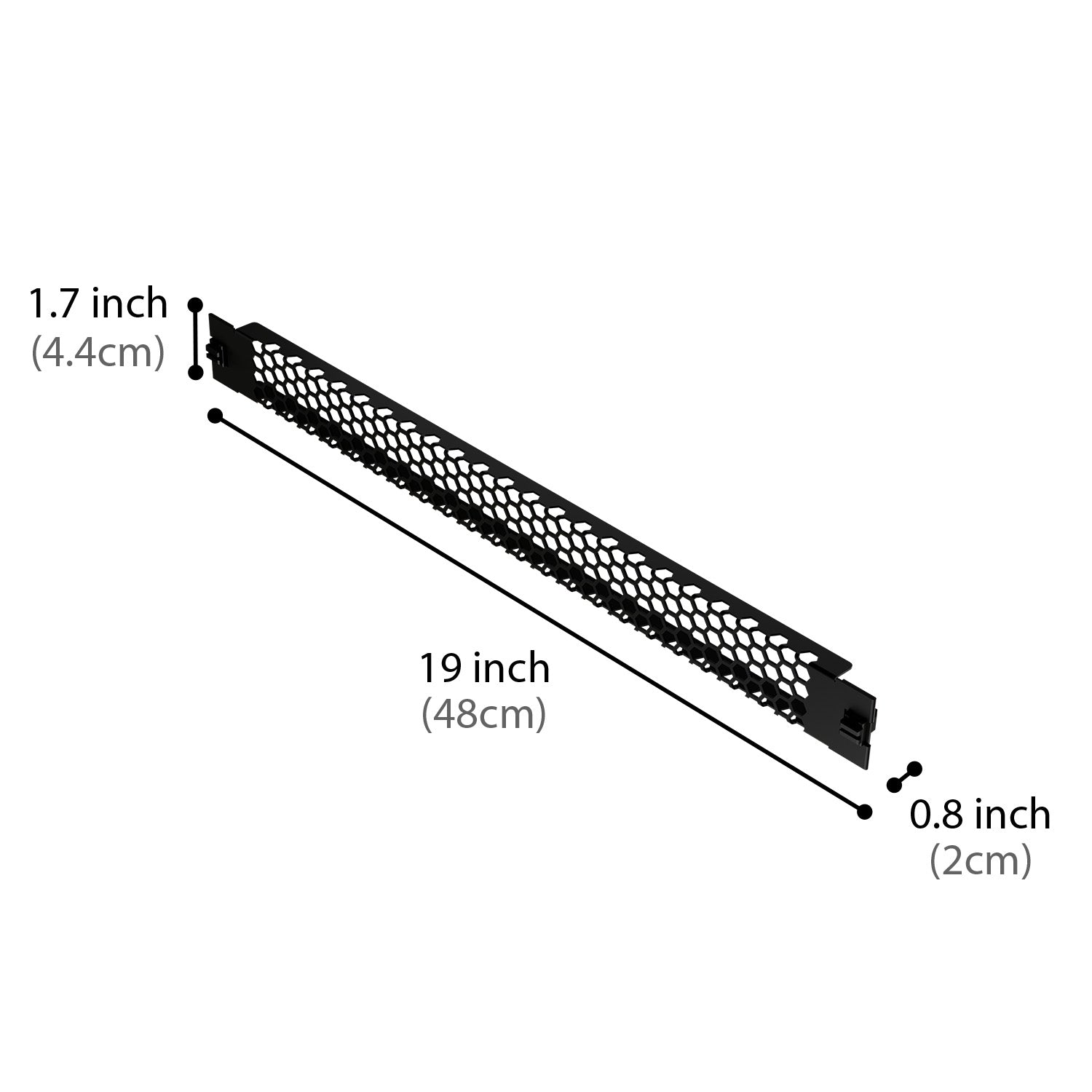1U Tool-less Vented Blanking Panel (2-Pack)