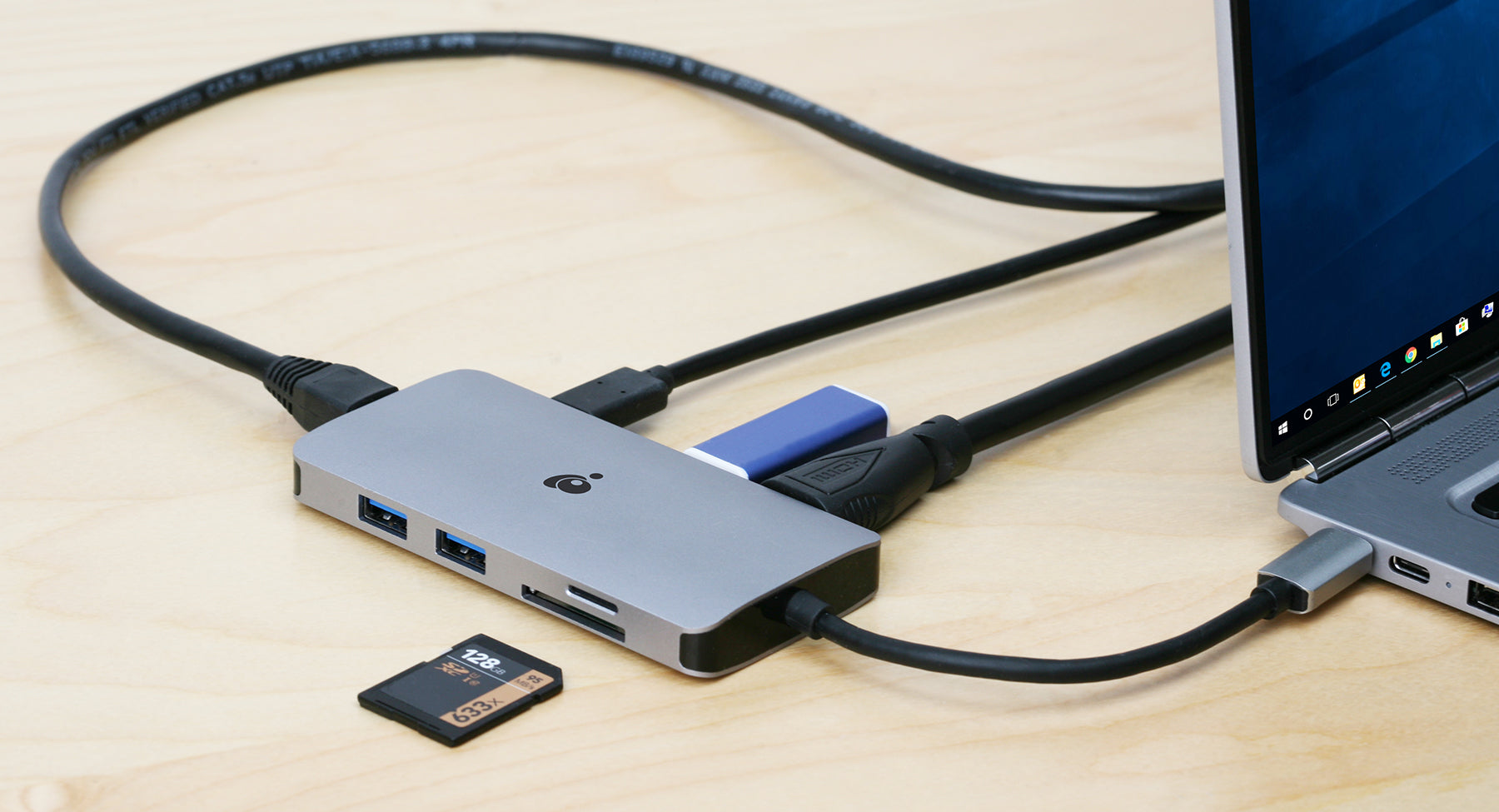 USB-C Travel Dock with Power Pass Through